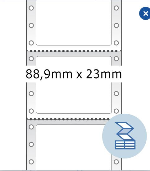 8160 Continuous Computer Labels - 3.5 x 0.9 Inches (88.9 x 23.0 mm) - 1 Row White Permanent Adhesive Labels for Shipping, Filing & Office Organization