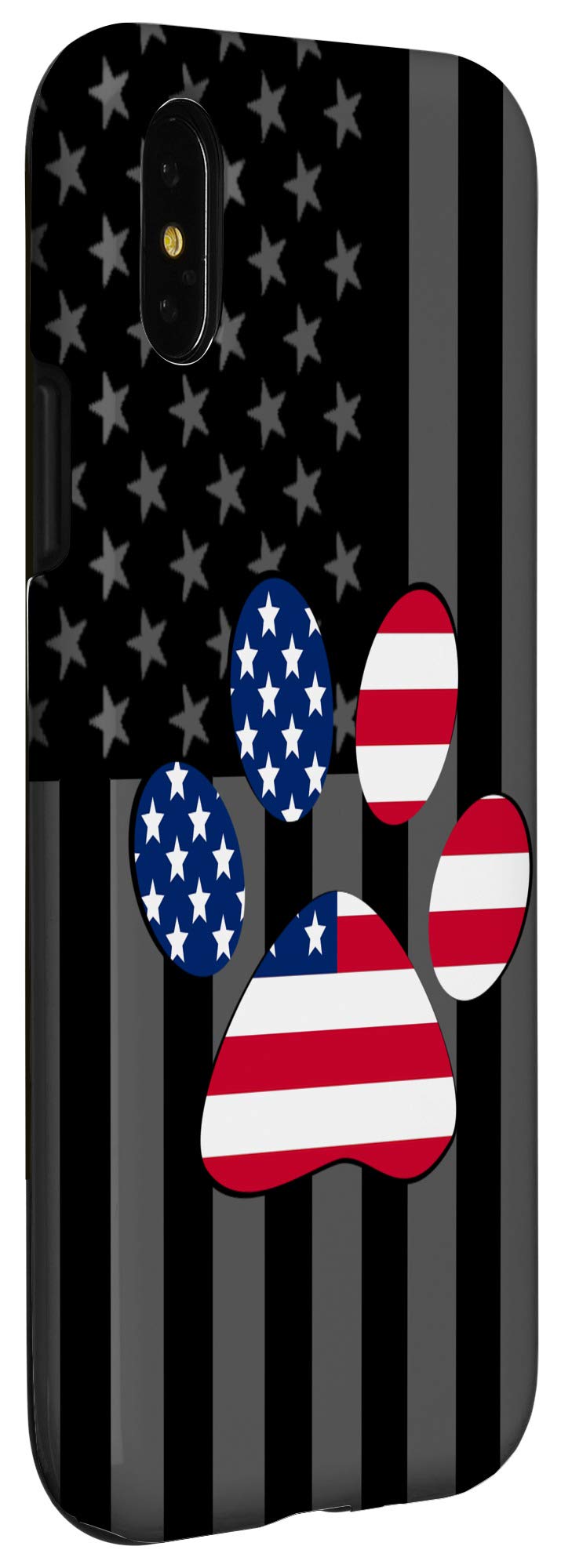 iPhone X/XS American Flag Dog Paws Phone Case - Cute Protective Cover for Dog Lovers | Perfect for Pet Owners & Patriotic Style