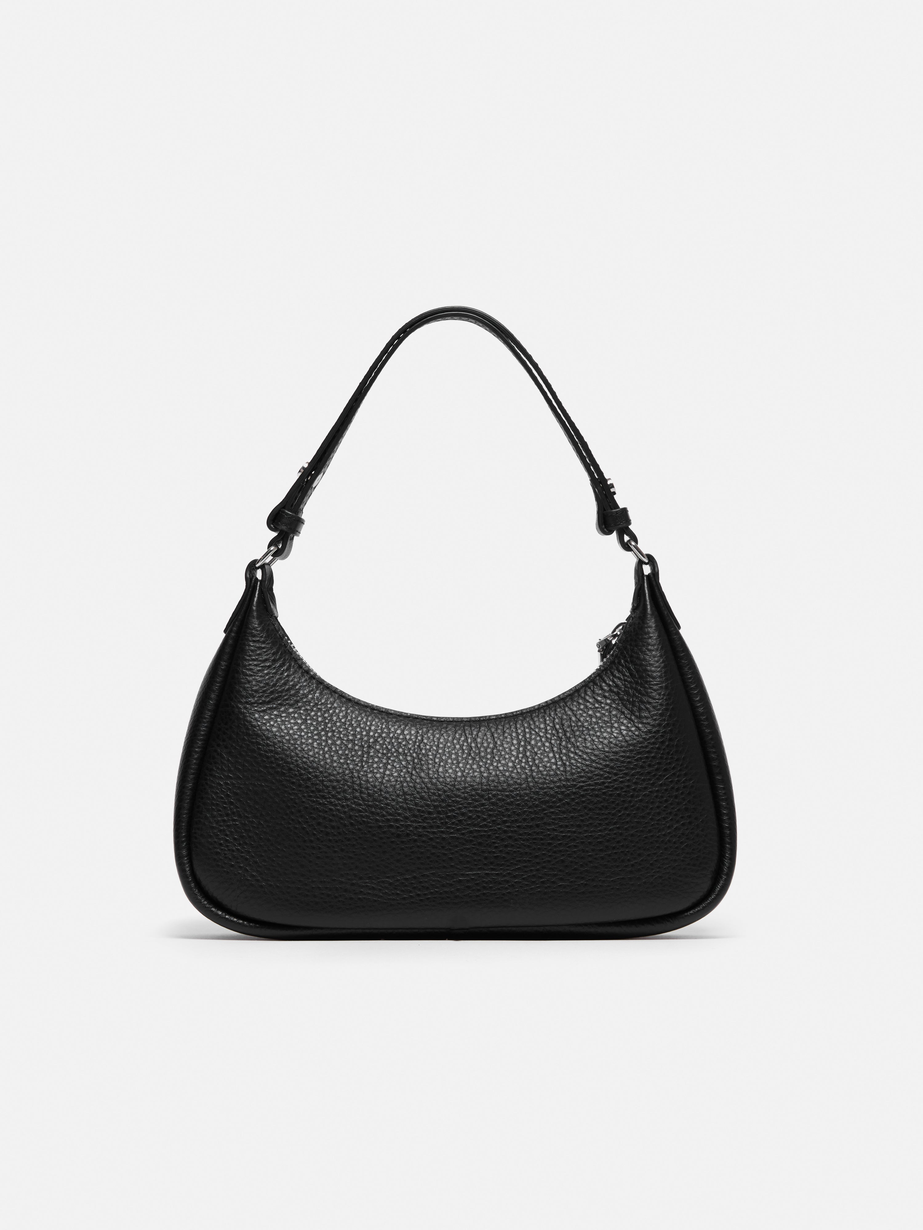 Premium Genuine Leather Crescent Bag - Small Crossbody Purse for Women | Stylish & Compact Black Handbag | Perfect for Everyday Use, Travel & Date Nights
