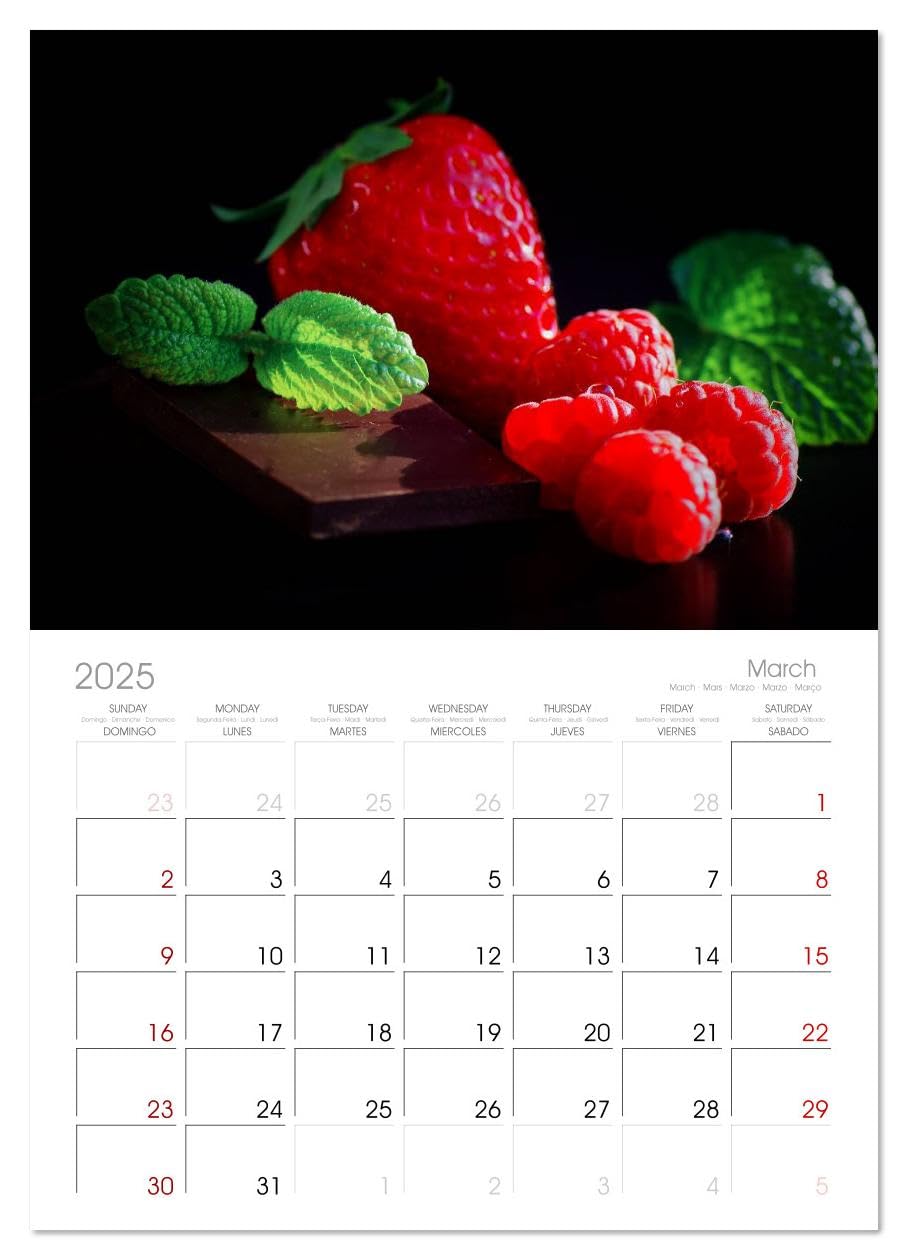 2025 Fresh Fruits Monthly Wall Calendar - 11.7