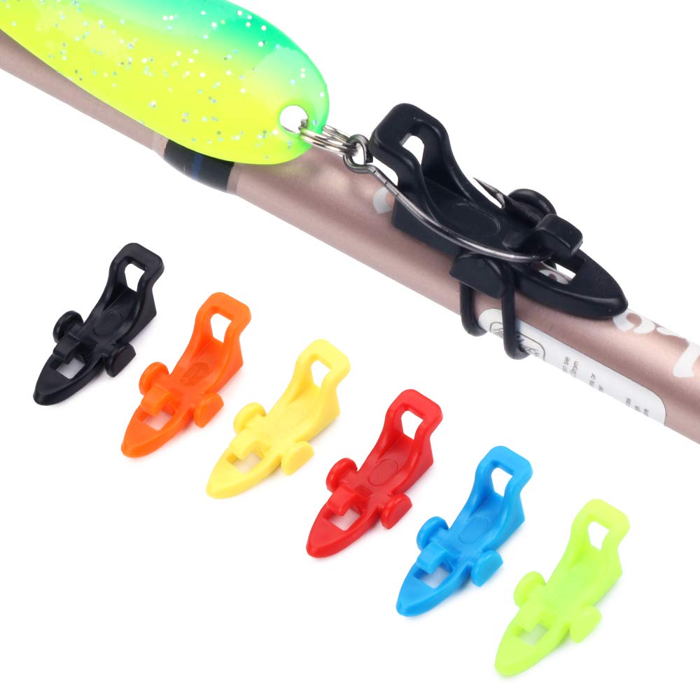 Lixada 10-Piece Fishing Hook Keeper Set - Safety Holder for Fishing Rods, Poles, Lures & Bait - Durable Fishing Tackle Tool for Freshwater & Saltwater Angling