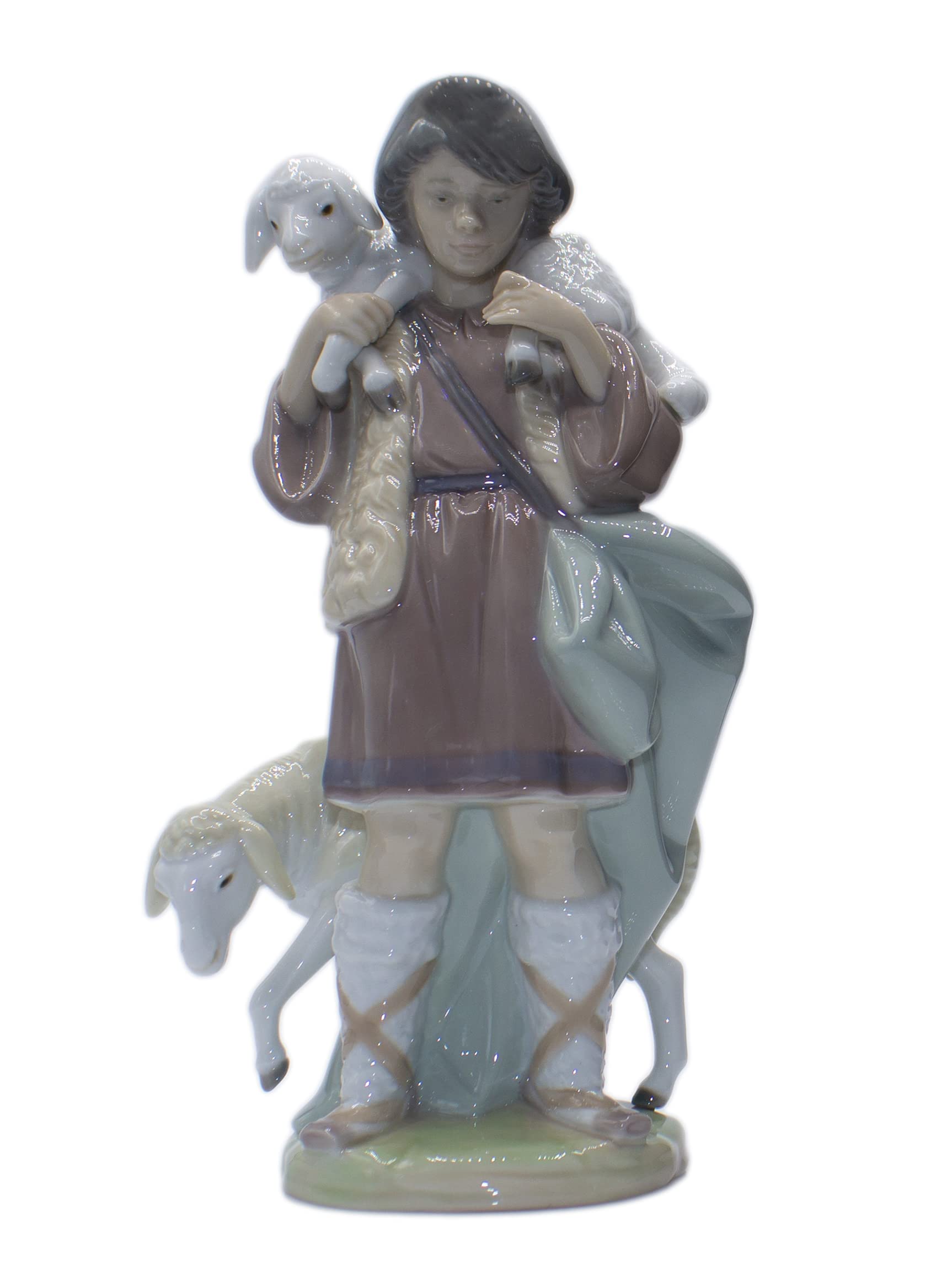Lladro Shepherd Boy Figurine 5485 - Handcrafted Porcelain Collectible for Home Decor & Gift Giving