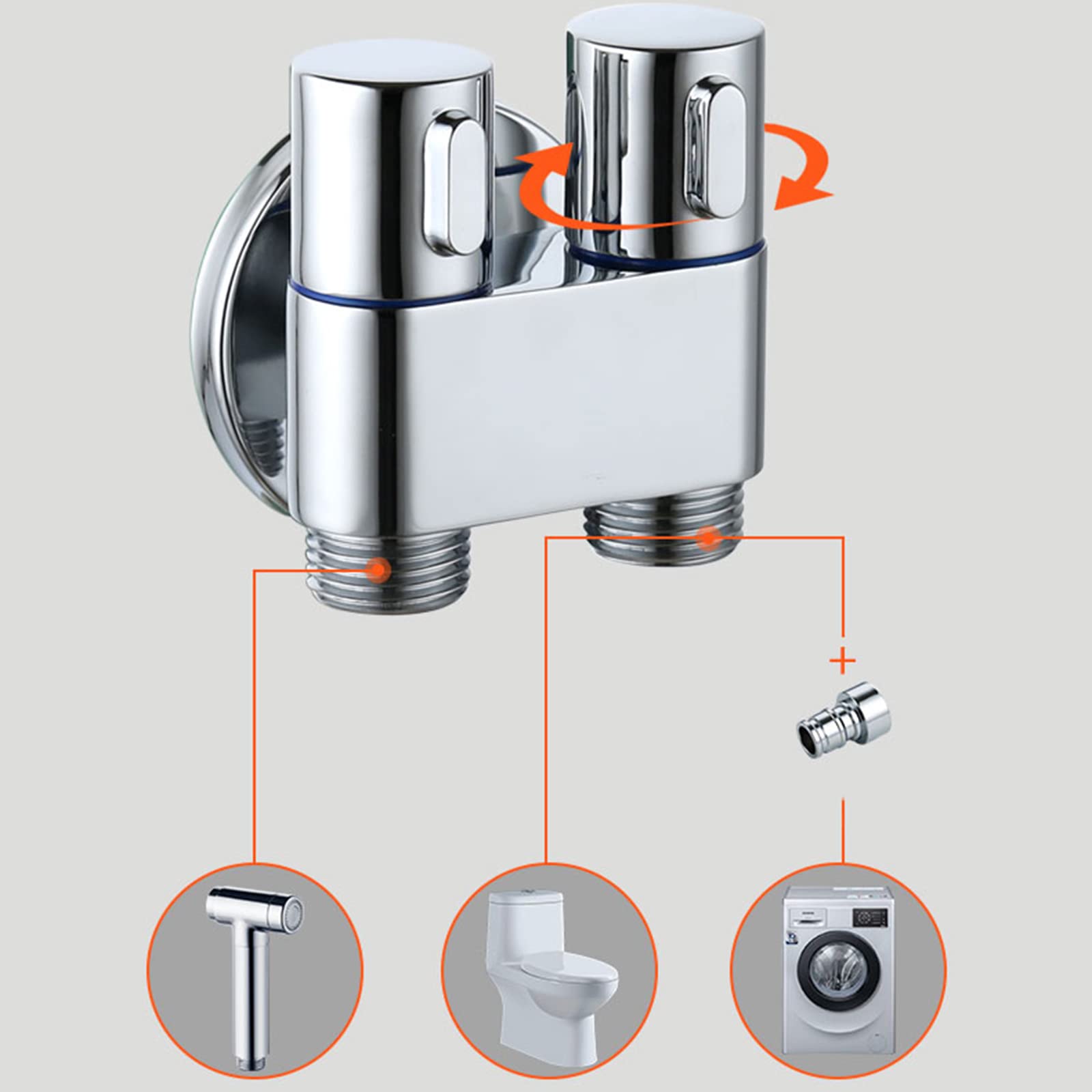 Brass Handheld Sprayer for Toilet, Baby Cloth Diaper & Pet Washing - Portable Chrome Attachment with 3m Hose (2m Option) - Easy to Install for Feminine Hygiene, Household & Garden Use