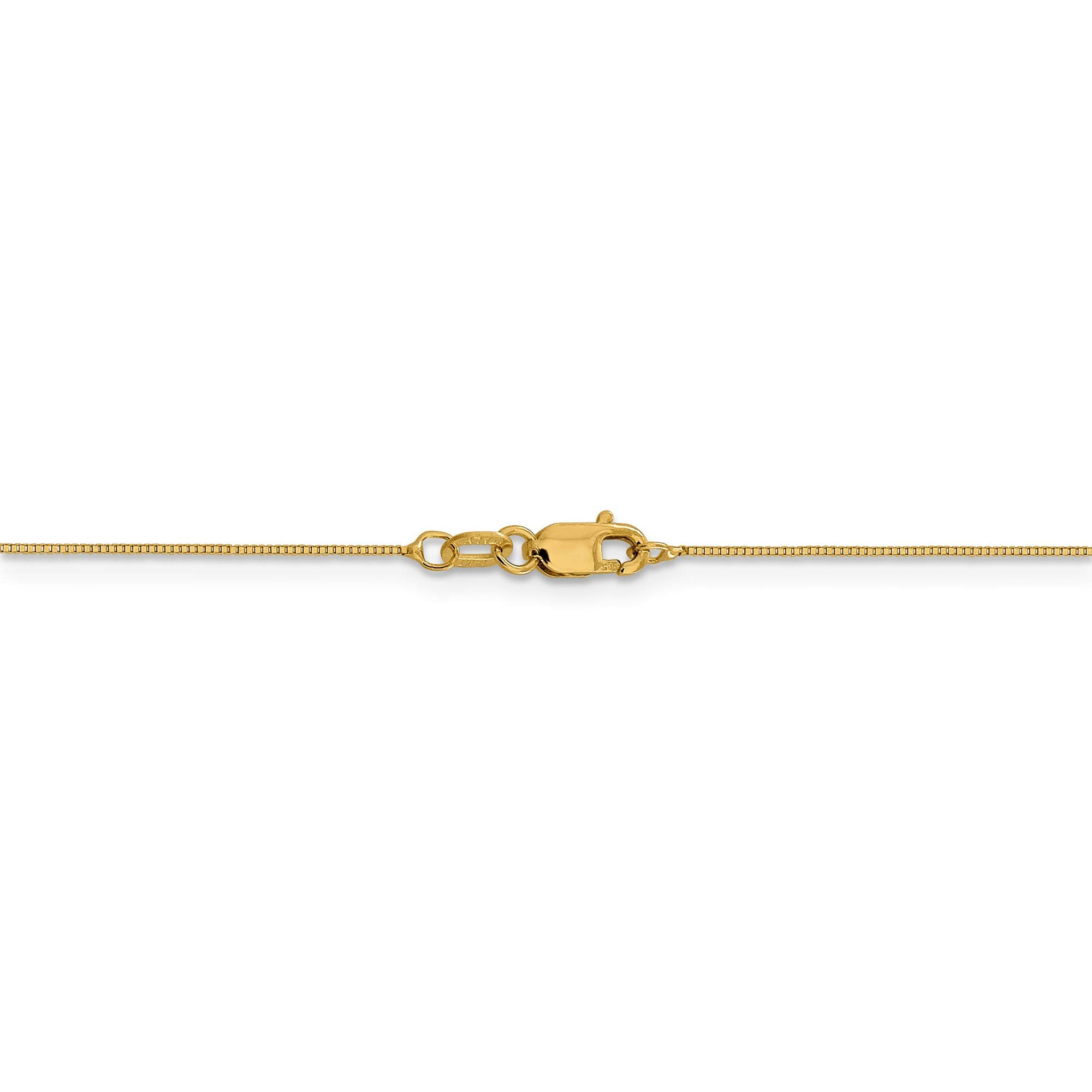 14K Yellow Gold Baby Box Chain Necklace - 0.5mm Thin & Dainty 22 Inch Jewelry for Women - Perfect for Everyday Wear, Gifts & Special Occasions