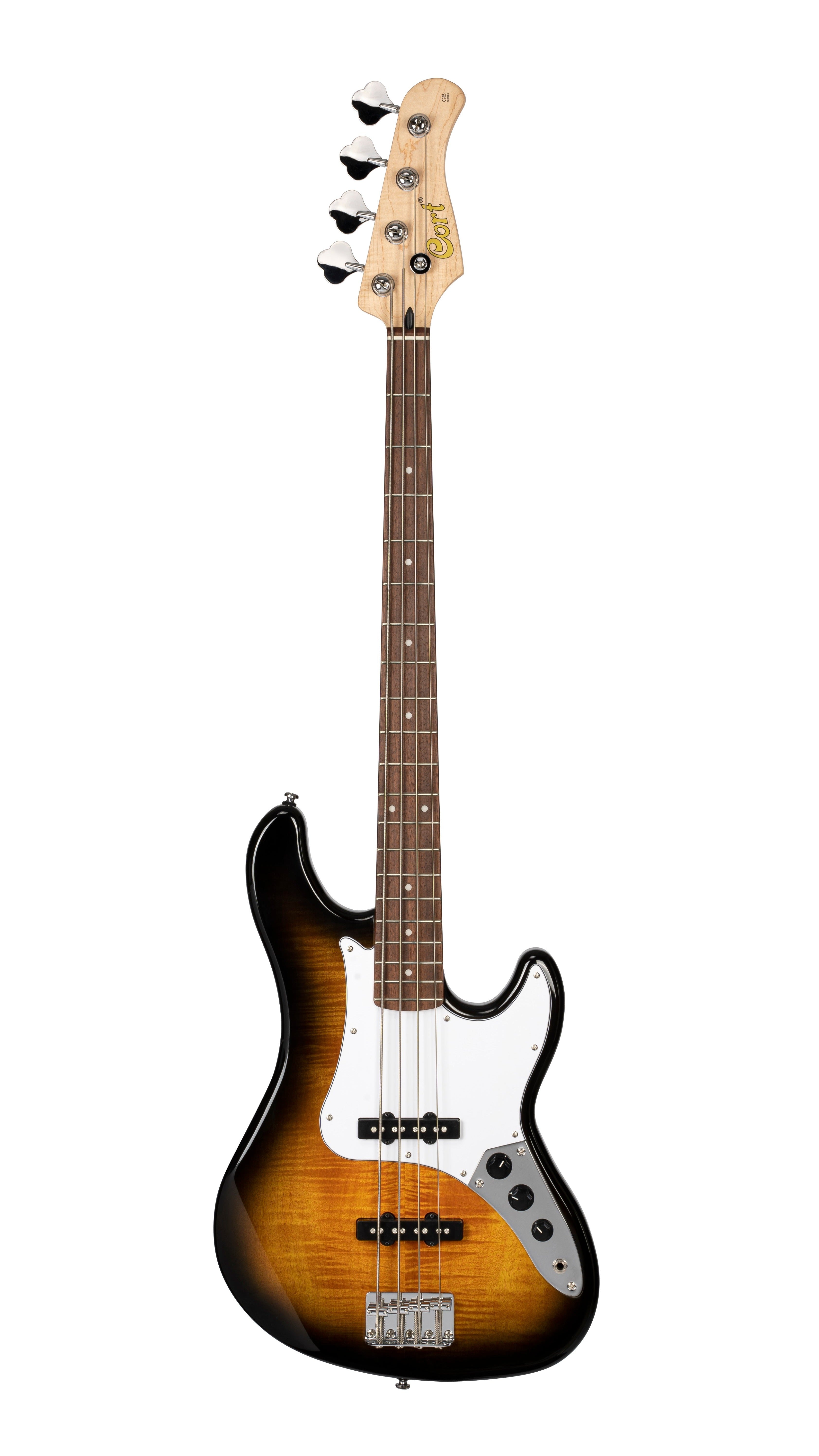 Cort GB24JJ 4-String Bass Guitar - 2-Tone Sunburst Finish for Professional Musicians & Live Performances | Perfect for Rock, Jazz & Studio Recording