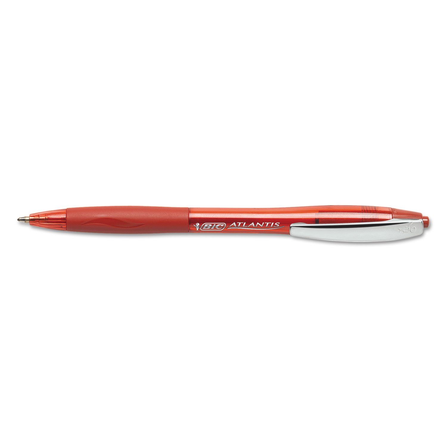 BIC VCG11-RED Atlantis Original Retractable Ballpoint Pens - Medium Point 1.0mm, Red Ink, 12-Pack - Smooth Writing for Office, School & Home Use
