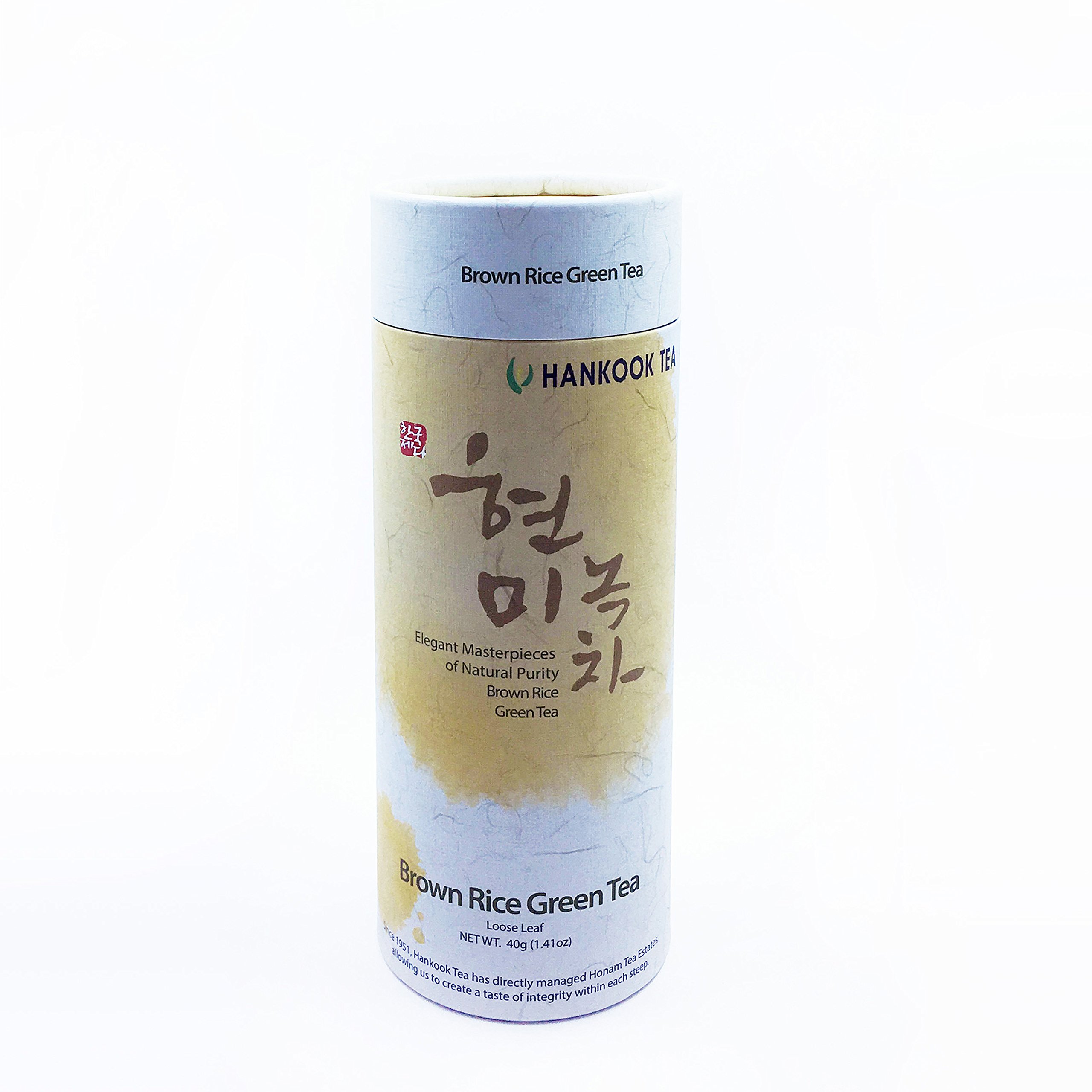 Hankook Tea Brown Rice Green Tea - 1.41oz (40g) | Organic Korean Green Tea with Roasted Brown Rice | Perfect for Relaxation, Detox & Daily Wellness