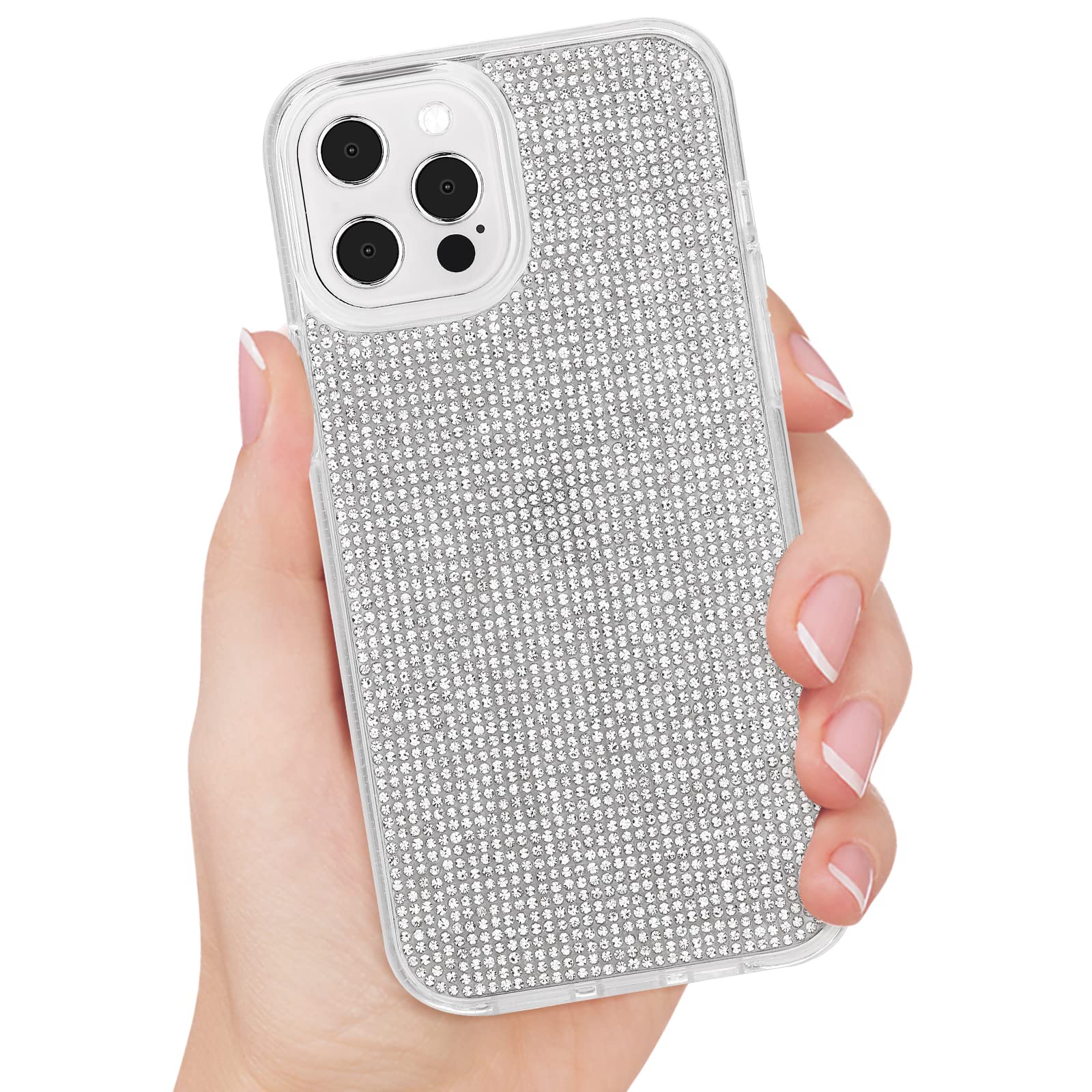 iPhone 13 Clear Sparkly Diamond Case - Shockproof Protective Rhinestone Cover with Premium Bling | Perfect for Everyday Use, Parties & Special Occasions