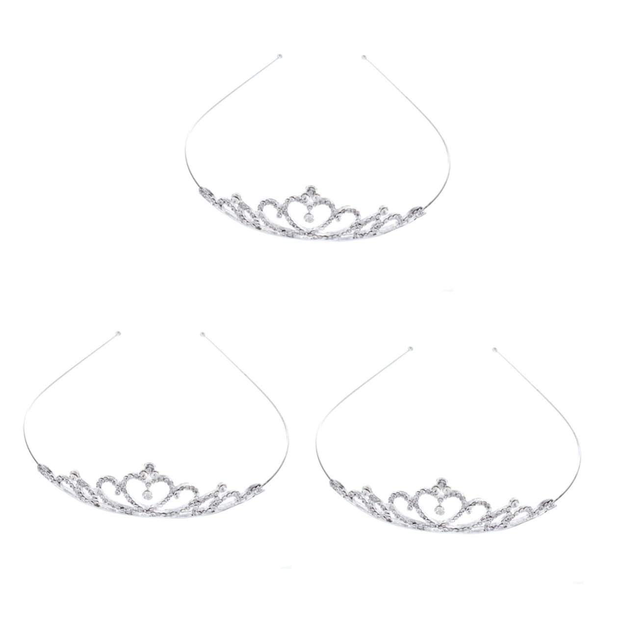 FRCOLOR 2-Piece Silver Rhinestone Bridal Tiara Set - Wedding Headpiece for Women, Bride Crown Hair Accessories for Bridal Shower, Bachelorette Party & Formal Events