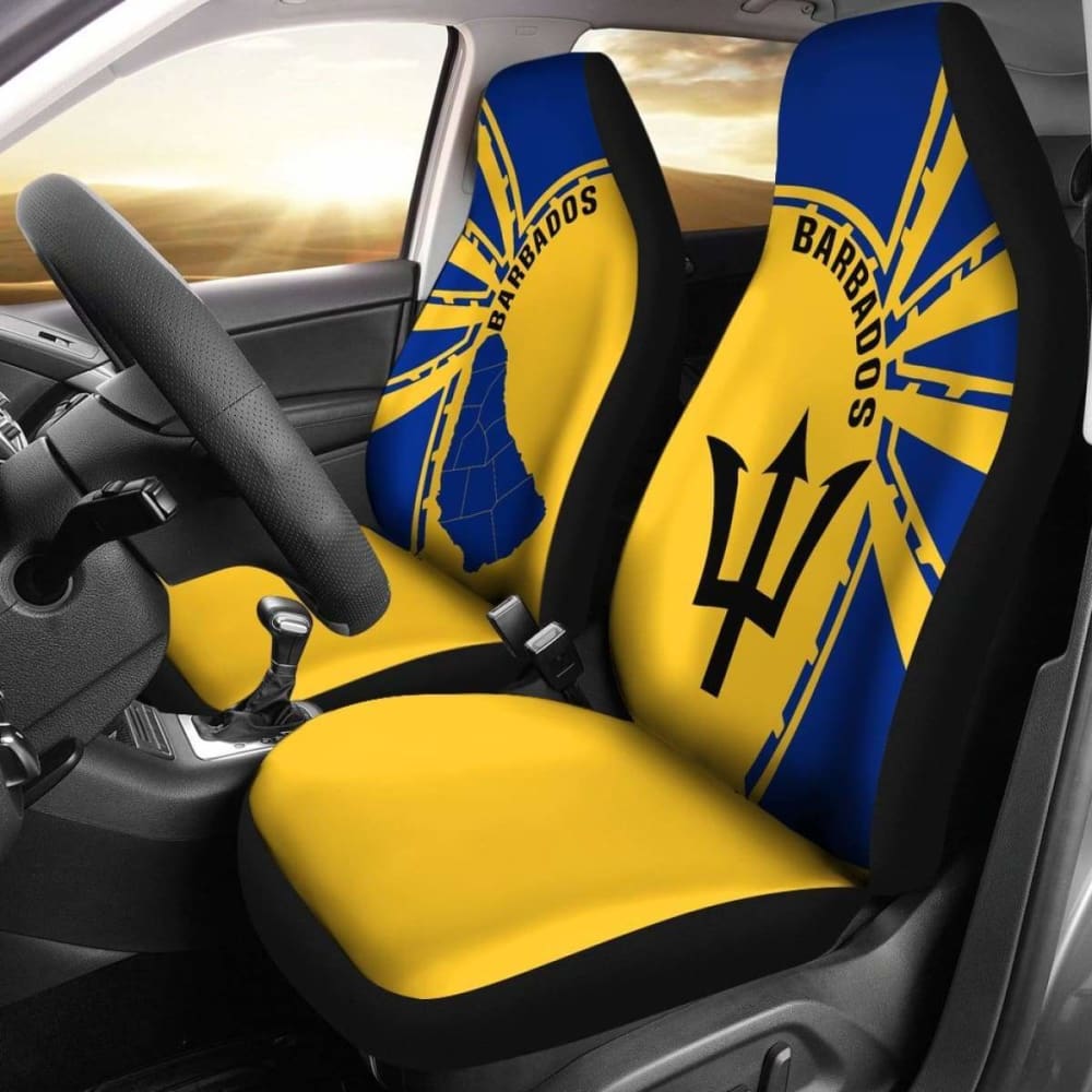 Premium Barbados Car Seat Covers - Universal Fit for Most Vehicles (5-Piece Set) - Durable & Stylish Protection for Cars, Trucks & SUVs - Perfect for Road Trips, Daily Commutes & Family Travel