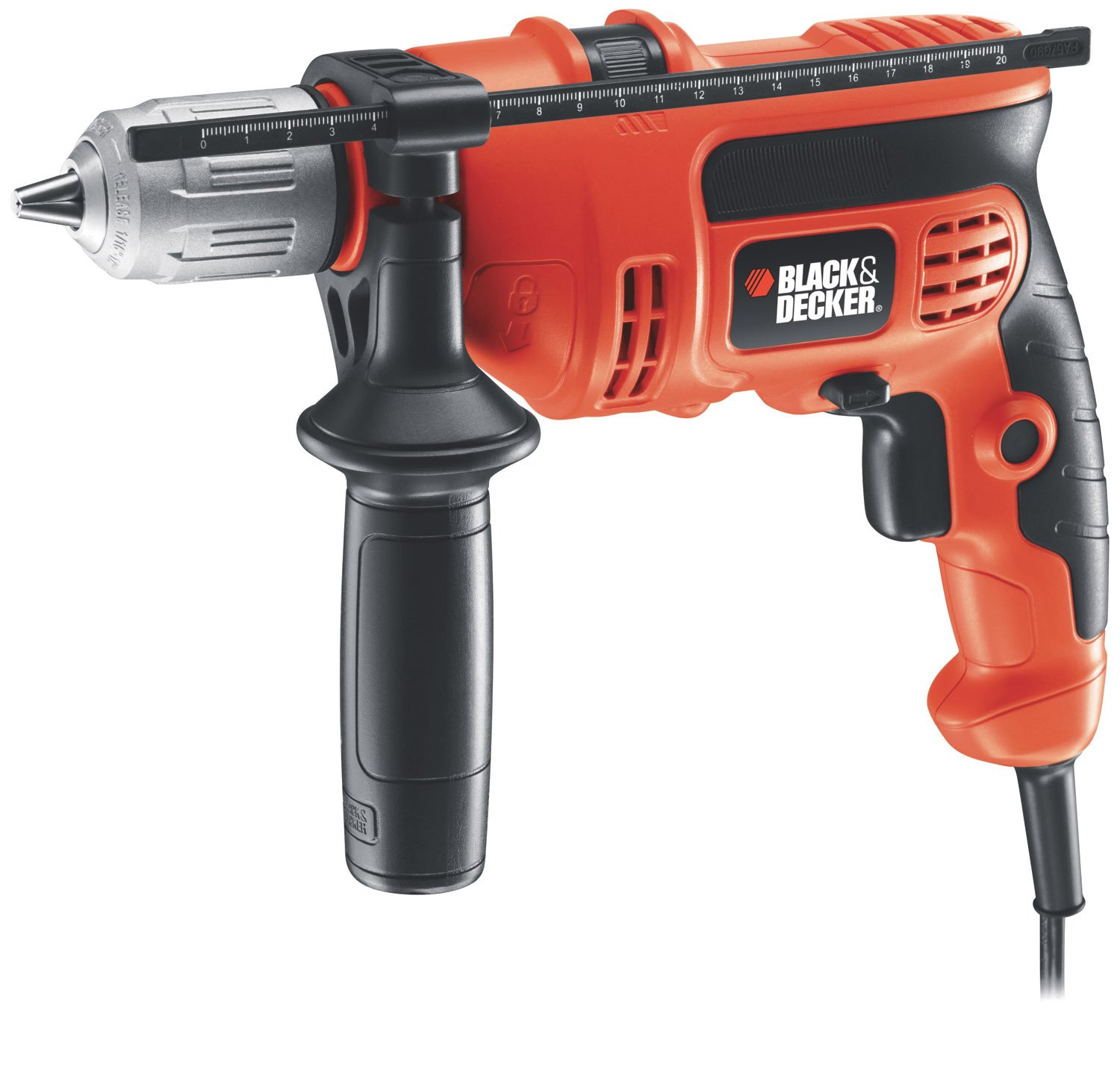 BLACK+DECKER 6.0-Amp 1/2-Inch Hammer Drill (DR670) - Heavy Duty Power Tool for Woodworking, Metal Drilling & Home Improvement Projects