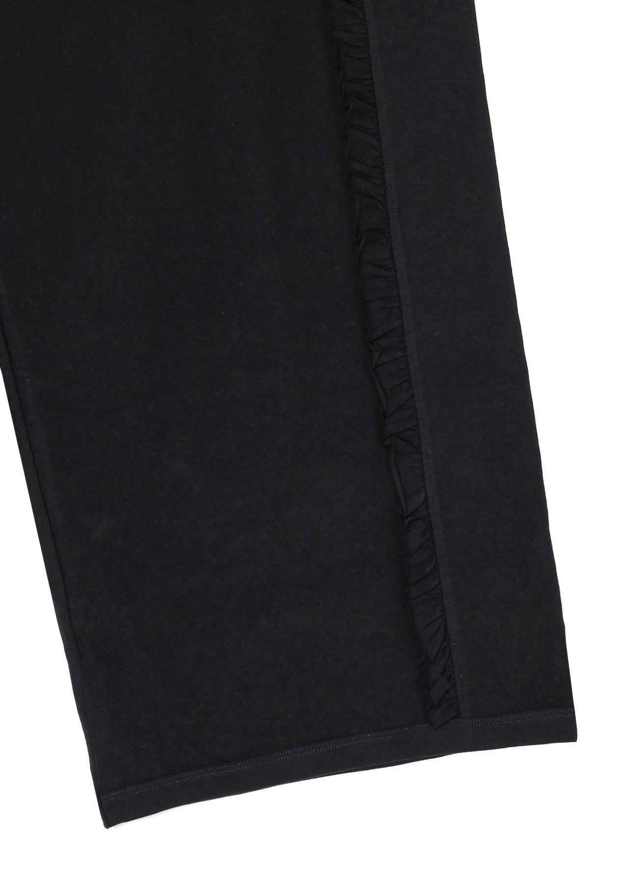 Soft Cotton Jersey 4/5 Length Pants with Frill Detail - Women's Casual Lounge Pants for Home, Yoga & Everyday Comfort