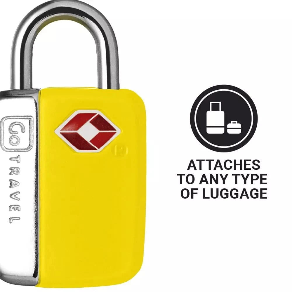 TSA Approved Go Travel Key Lock Twin Padlocks - Secure Luggage for Air Travel & Backpacking