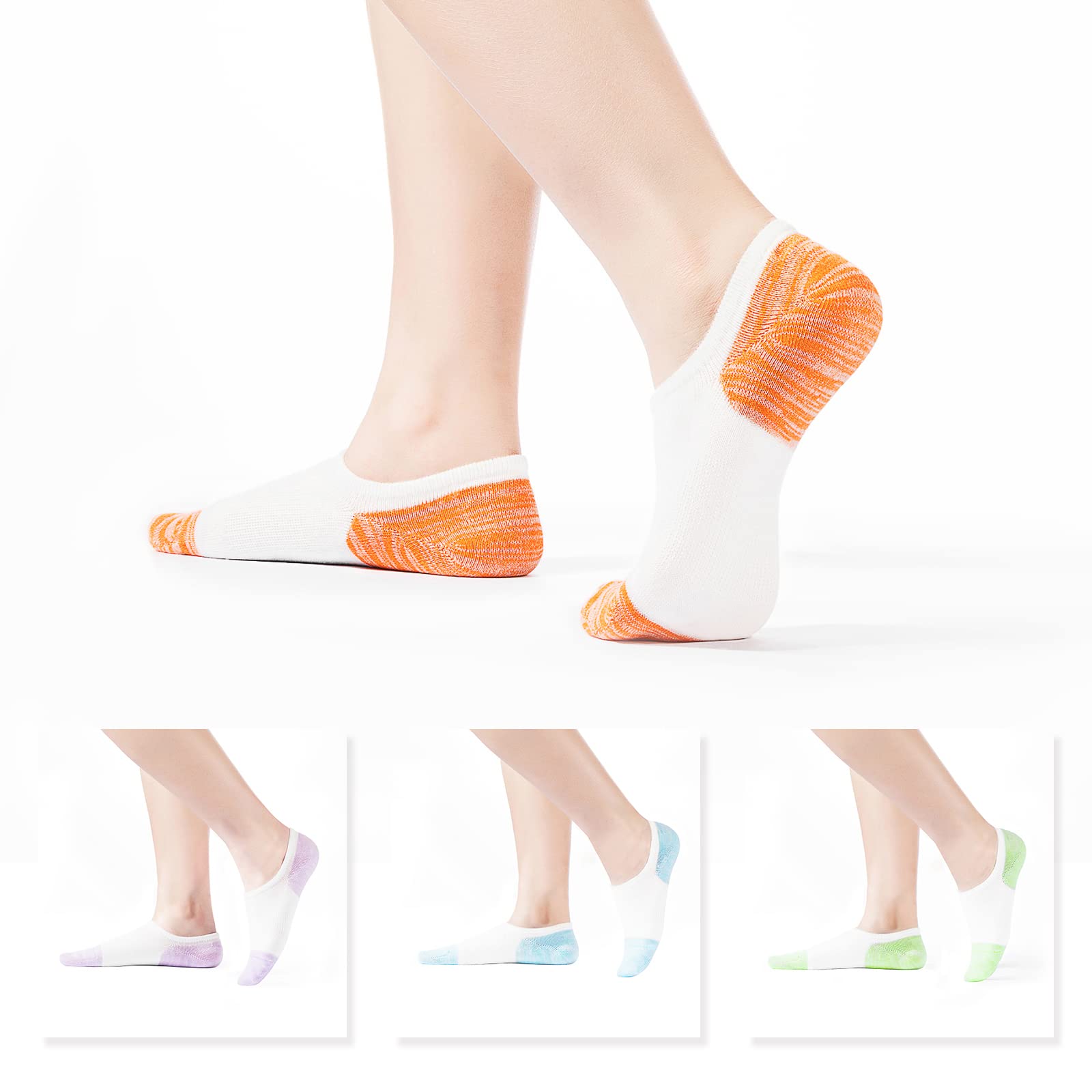 IDEGG No Show Socks for Women & Men - Low Cut Invisible Liner Socks with Anti-Slip Grip for Running, Athletic & Casual Wear - Perfect for Sneakers, Loafers and Boat Shoes