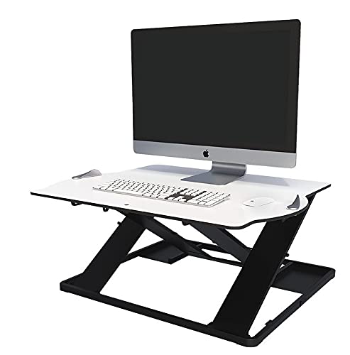 Lightweight Scandinavian Standing Desk Converter - Adjustable Height for Work & Study