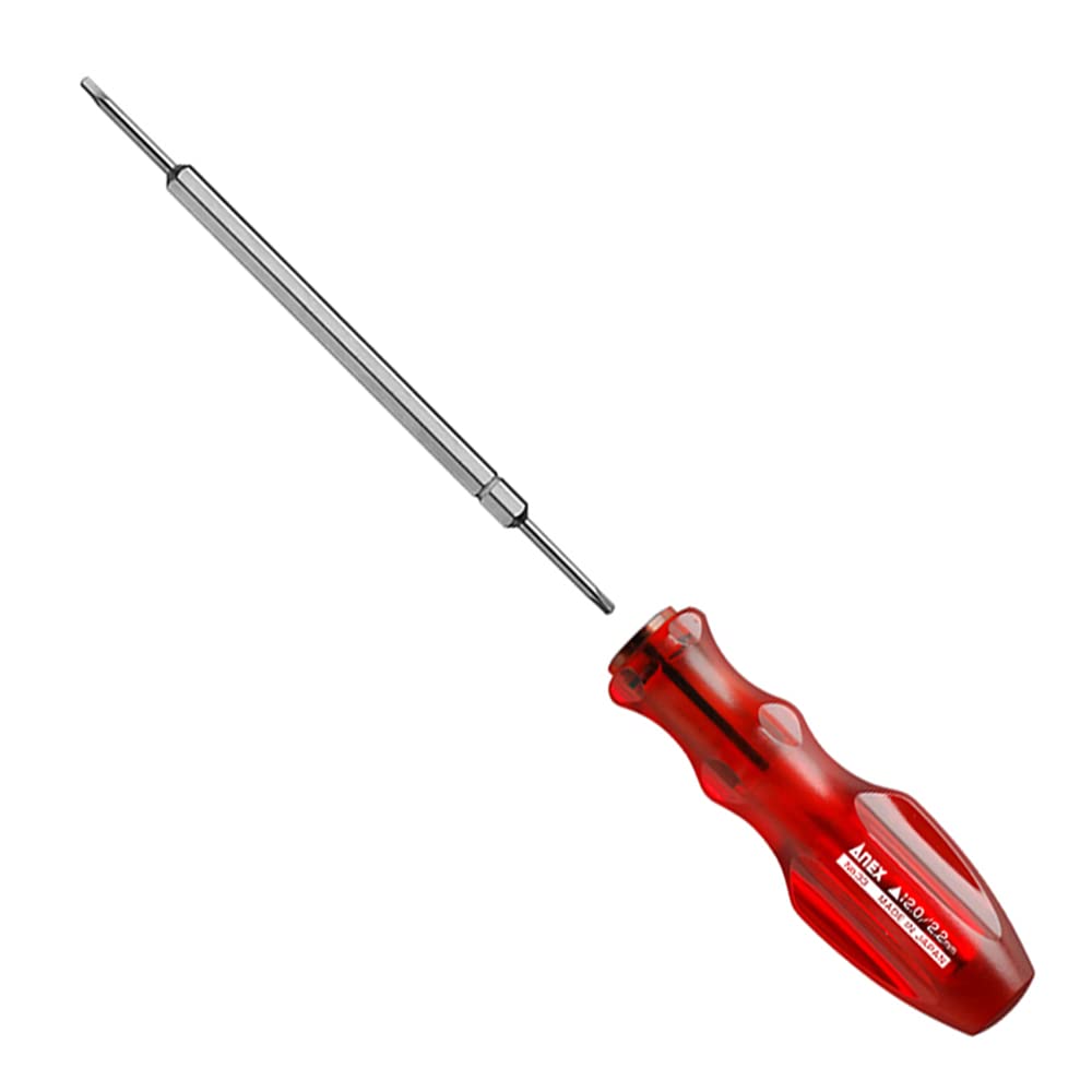 ANEX Replaceable Screwdriver for Triangular Screws #2.0 x #2.2 No.33 - Perfect for Electronics Repair, Furniture Assembly & DIY Projects