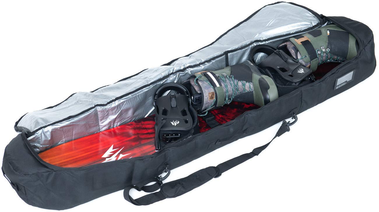 Premium Padded Snowboard Bag - Waterproof Travel Case for Snowboards with Wheels & Shoulder Strap - Perfect for Air Travel, Mountain Trips & Snowboard Storage