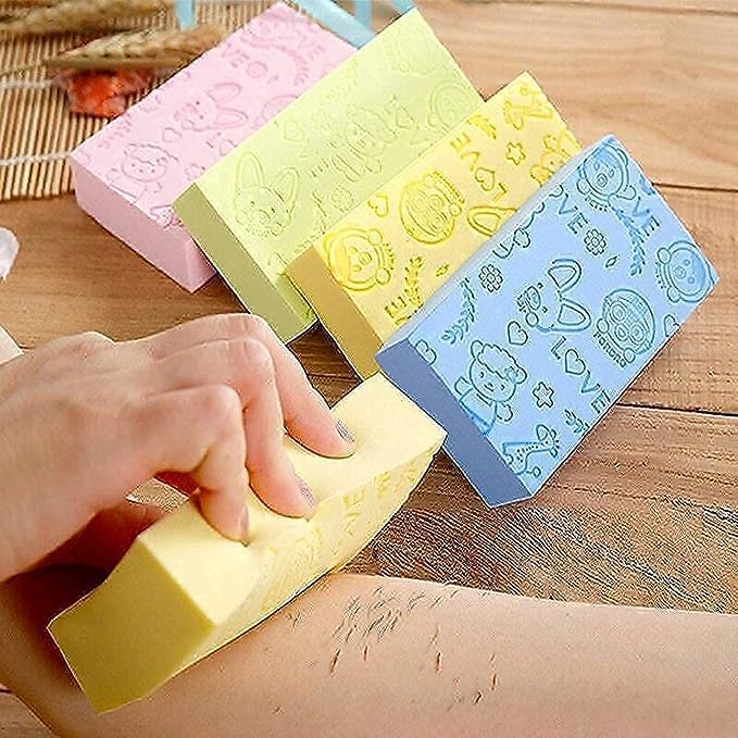 Ultra Soft Exfoliating Bath Sponge for Kids & Adults - Gentle Body Scrubber for Dead Skin Removal - Pack of 2 - Perfect for Sensitive Skin & Daily Shower Routine