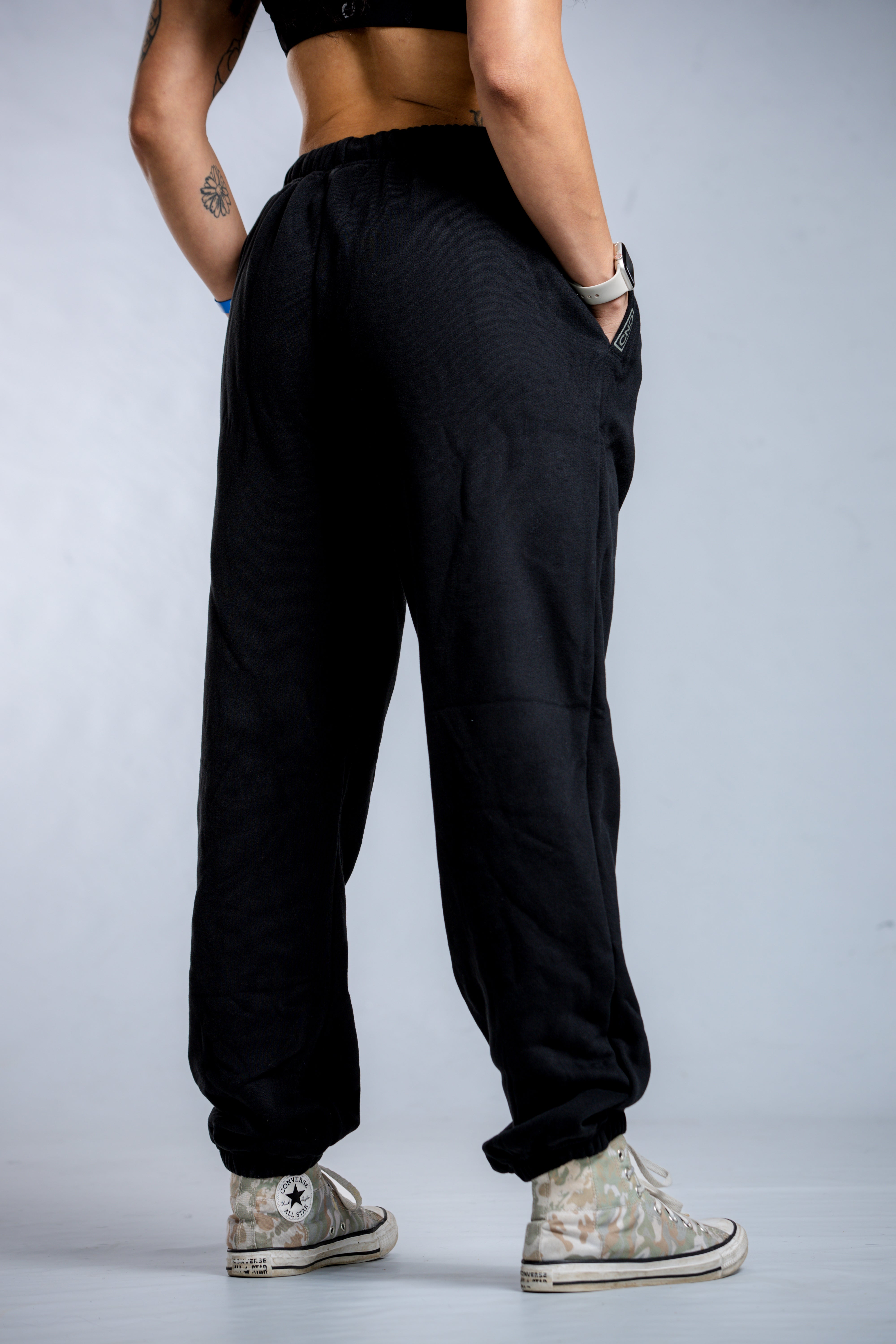 Comfortable Men's Black Boyfriend Sweatpants - Casual Lounge Pants for Relaxing at Home, Running Errands & Weekend Outfits