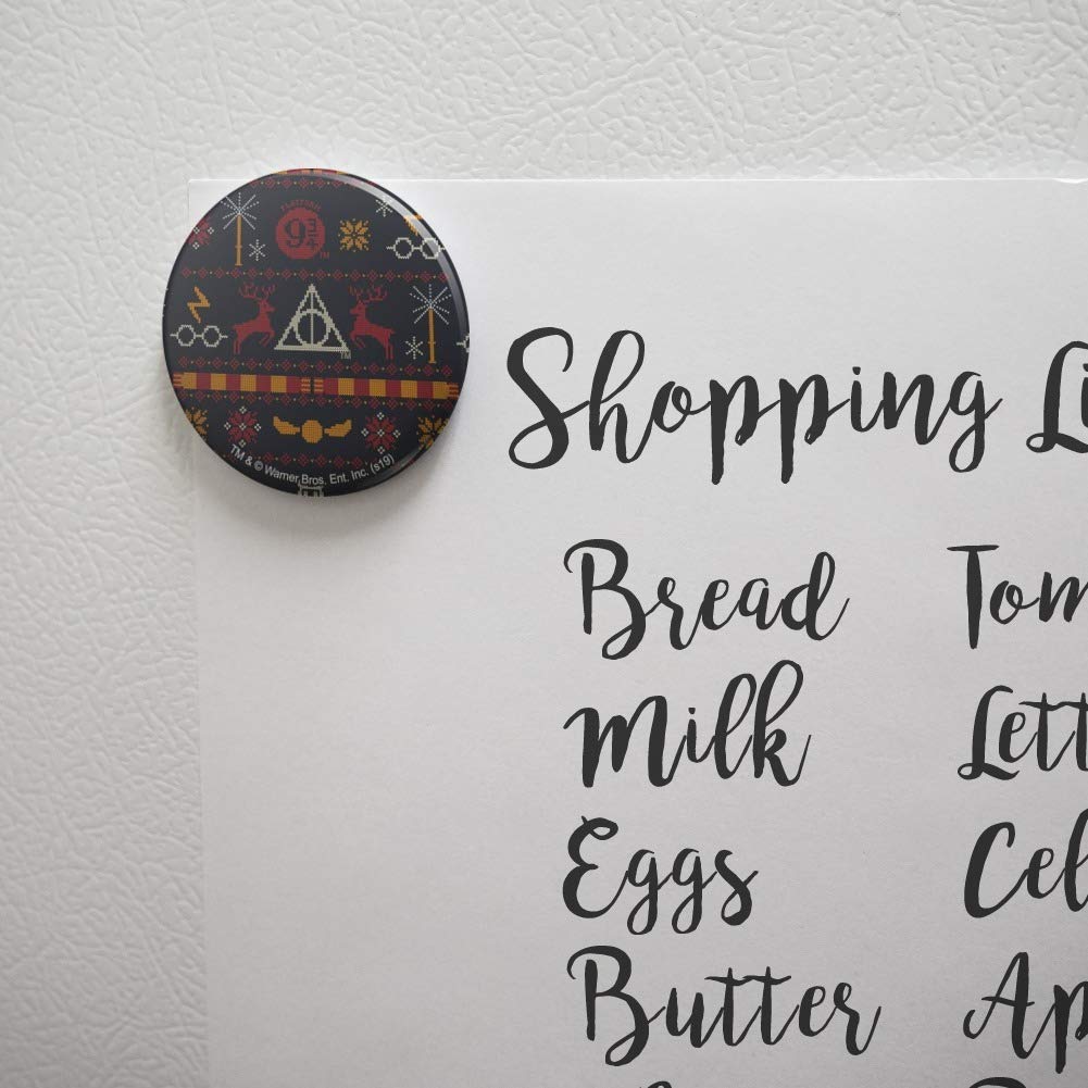 Harry Potter Inspired Knit Sweater Pattern Kitchen Fridge Magnet - Perfect for Refrigerator, Locker & Office Decor - Great Gift for Fans & Home Organization