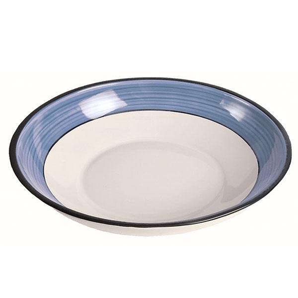 Extra Large Serving Bowl - White & Blue Spree Pattern - Perfect for Entertaining, Family Dinners, and Party Food Display