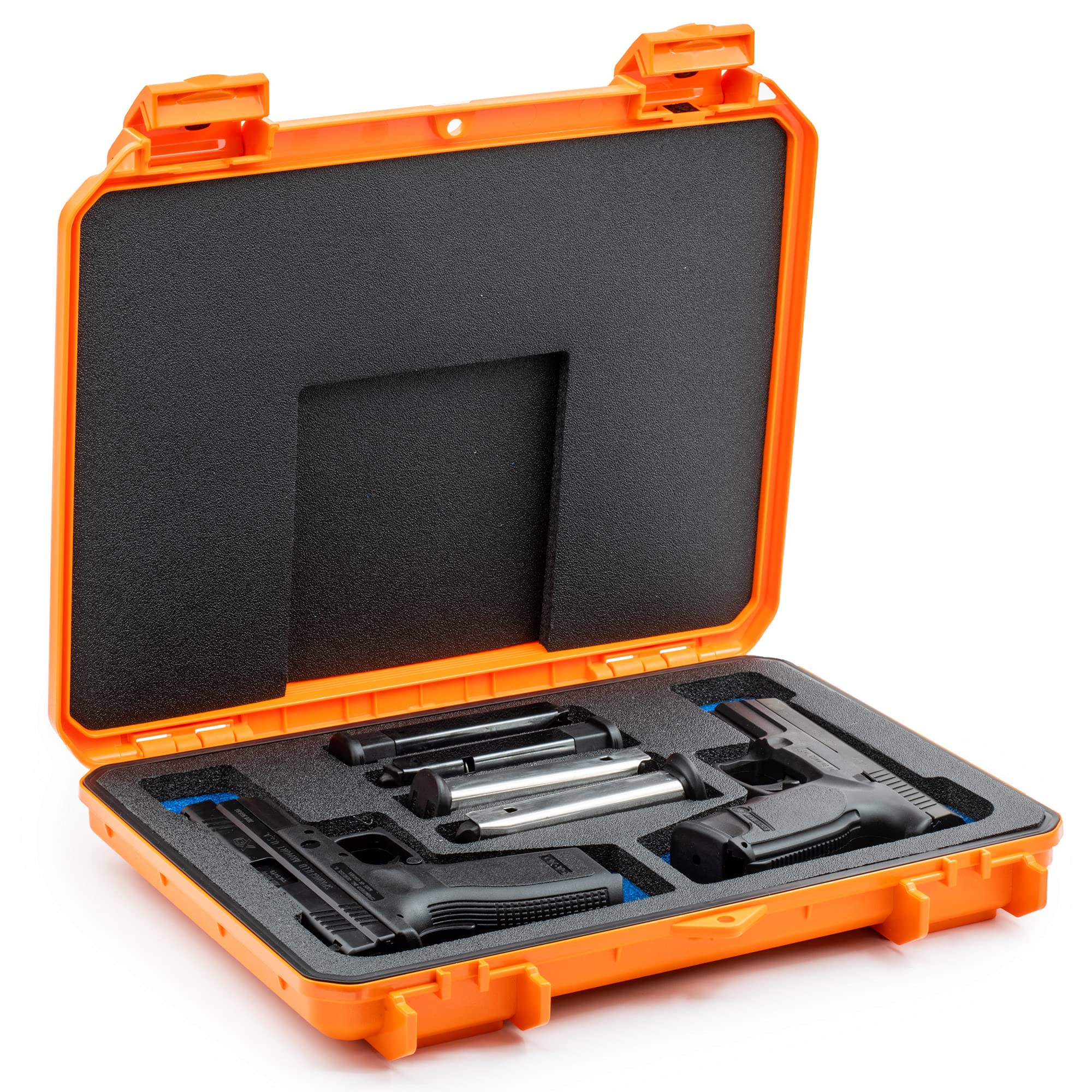Evergreen 2 Pistol 4 Magazine Locking Compact Storage Case - CCW, Travel Safe, Mil Spec, Waterproof, USA Made - for Pistol & Firearm Storage | Ideal for Concealed Carry, Range Trips & Home Security