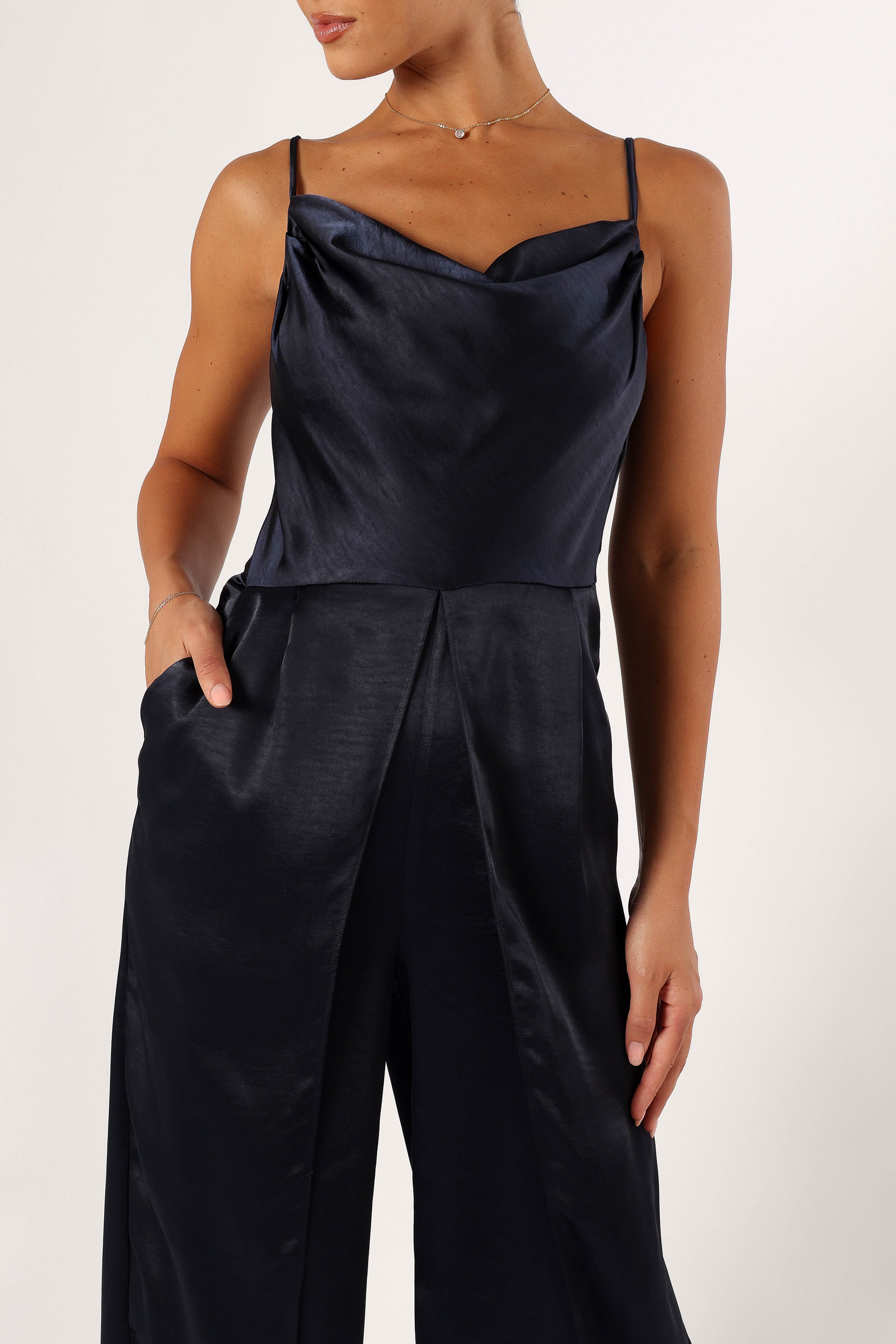 Henry Jumpsuit Navy Blue - Stylish One-Piece Romper for Women | Perfect for Casual Outings, Beach Vacations & Summer Fashion