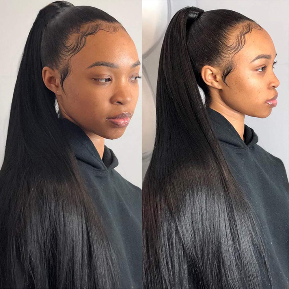 10A Brazilian Silky Straight Human Hair Wig 360 Lace Frontal with Baby Hair - 10