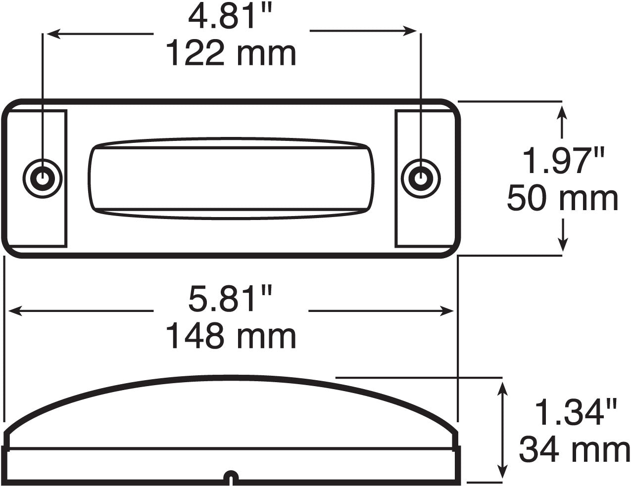 PM M155A Amber Sealed Hard Hat II Clearance & Side Marker Light - Durable Construction Safety Lighting for Helmets & Vehicles