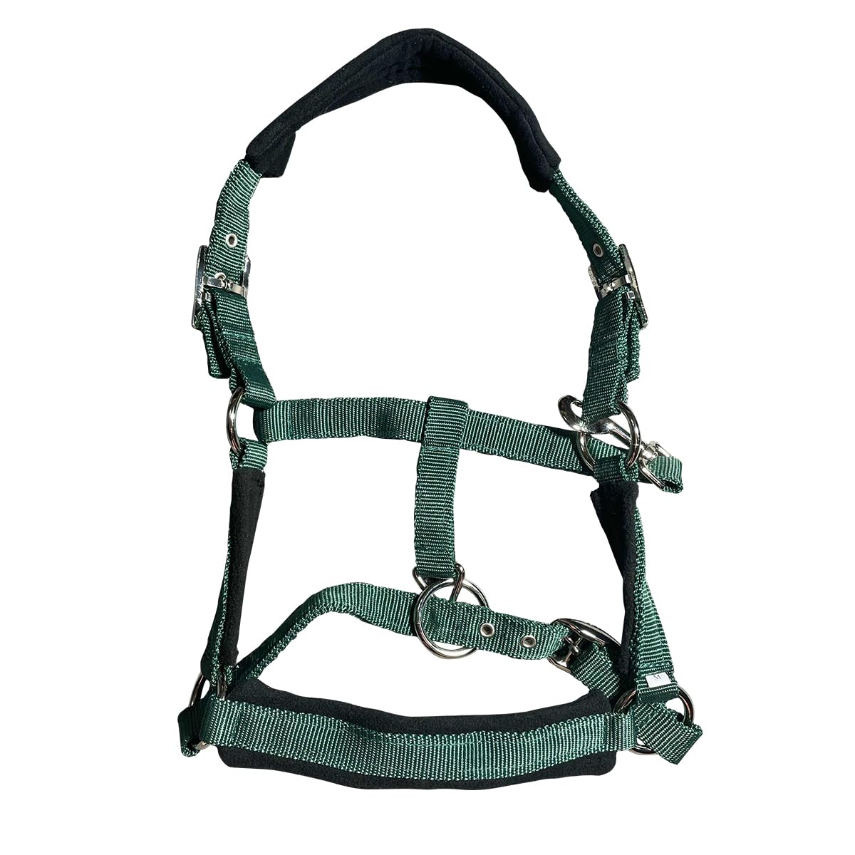 **WINTENT Padded Horse Halters with Nylon Lead Rope – Comfortable & Durable Equestrian Halter for Horses, Green (Small) – Perfect for Trail Riding, Training & Stable Use**