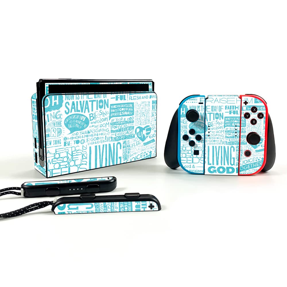 MightySkins Protective Vinyl Decal Wrap Cover for Nintendo Switch OLED - Faith Design | Durable, Customizable & Easy to Apply Skin | Made in USA | Perfect for Gaming, Travel & Personalization