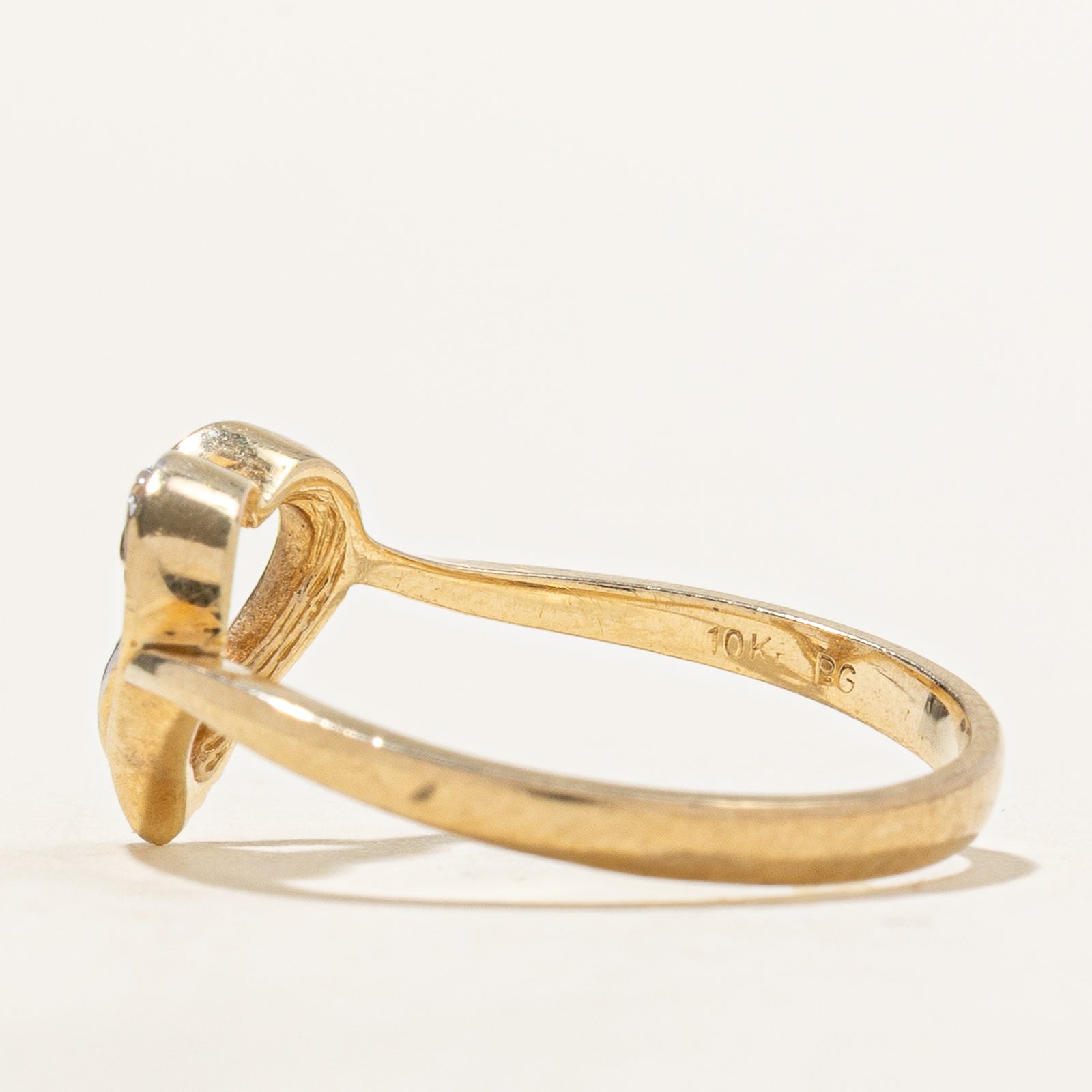 0.005ct Diamond Open Heart Ring - Size 6.75 | Elegant Dainty Jewelry for Women | Perfect for Valentine's Day, Anniversary & Romantic Gifts