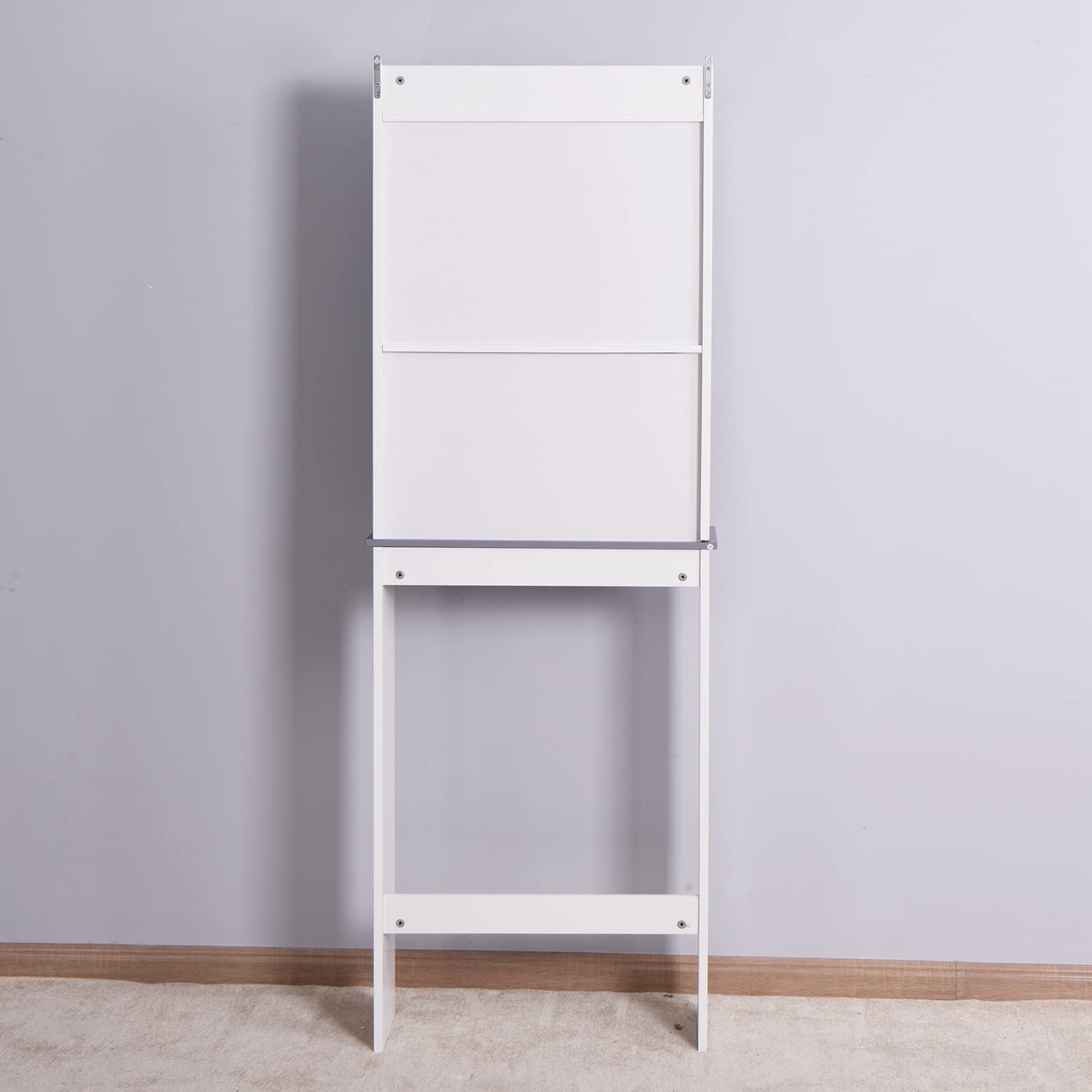 Over The Toilet Storage Cabinet with Adjustable Shelves & Glass Door - 23
