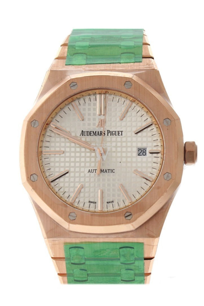 Audemars Piguet Royal Oak 41mm Men's Luxury Watch - White Dial, 18K Pink Gold Case & Bracelet (Ref.15400OR.OO.1220OR.02) - Perfect for Business Meetings & Formal Events