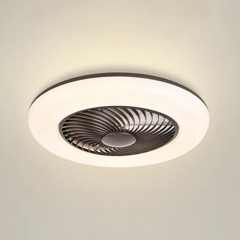 Modern Pink Invisible Ceiling Fan with LED Light - Quiet & Energy Efficient for Bedroom, Living Room & Office