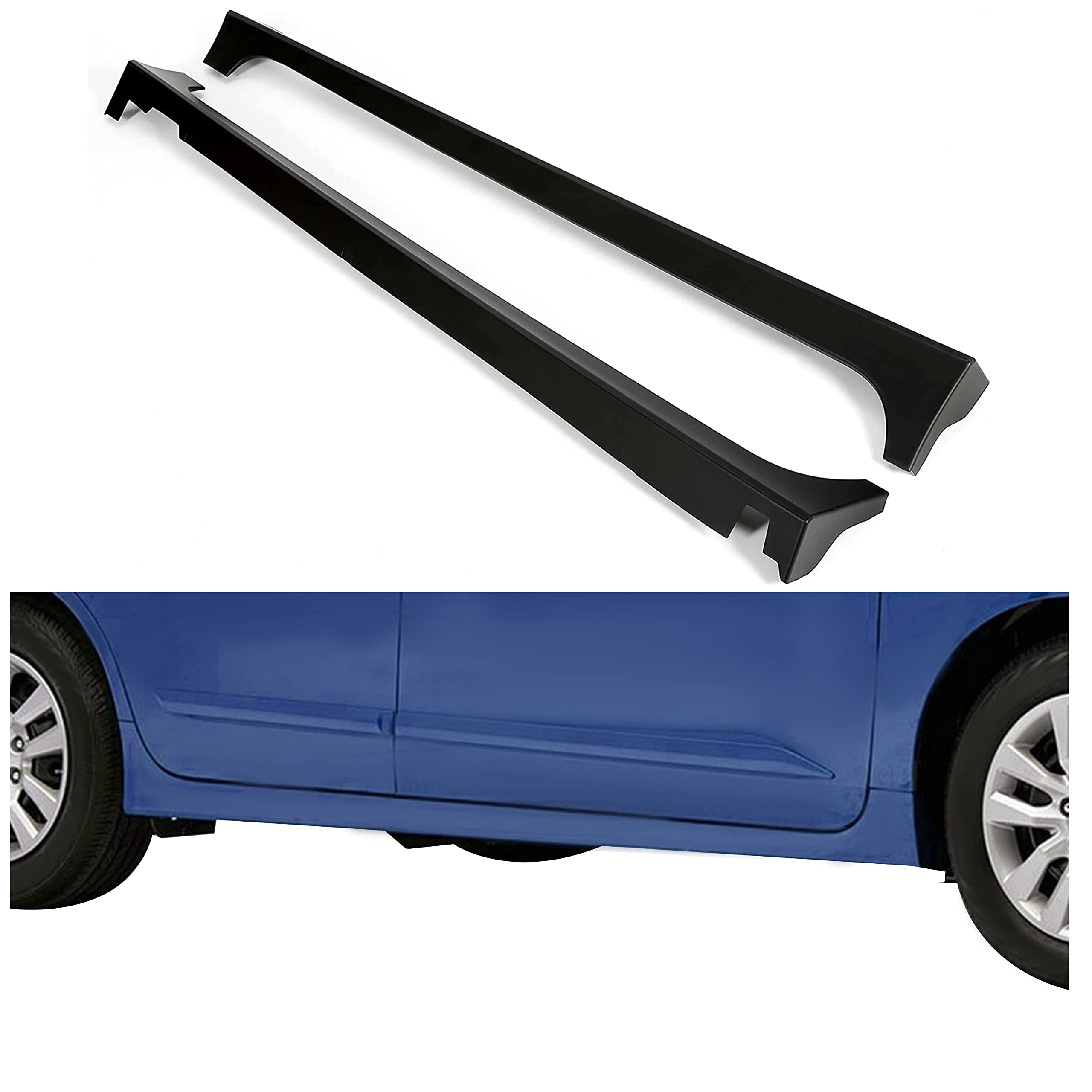 HECASA Matte Black Side Skirts for 2013-2015 Nissan Altima 4 Door Sedan | Side Trim Extension | Perfect for Car Customization & Body Enhancement