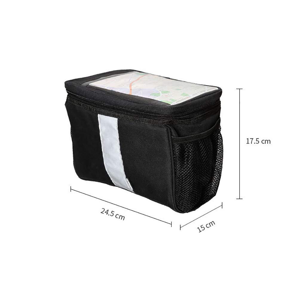 Transparent Mesh Bike Handlebar Bag - Waterproof Touchable Pouch for Phone, Keys & Accessories - Universal Fit for Bicycle, E-Bike & Tricycle - Perfect for Commuting, Cycling & Outdoor Adventures