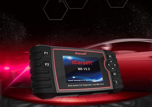 iCarsoft MB V2.0 Professional OBD2 Scanner - Mercedes Benz Diagnostic Tool for Engine, ABS, SRS, Transmission | Car Code Reader for Mechanics & DIY Auto Repair
