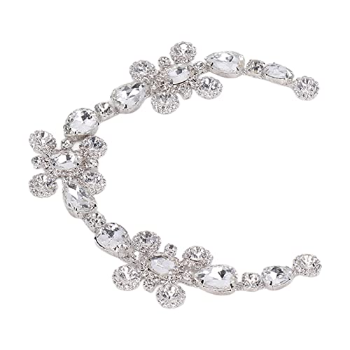 Handmade Oval Drop Rhinestone Chain - Sparkling Decorative Strips for Bags, Crafts & Clothing | Perfect for DIY Fashion Accessories, Wedding Decor & Gift Wrapping