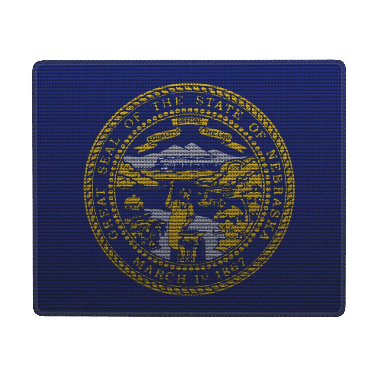 Nebraska State Flag Knit Effect Mouse Pad - Waterproof, Non-Slip Rubber Base - 7x9 Inch Office & Gaming Mousepad for Laptop & PC - Perfect for Home, Office & Gaming Setups