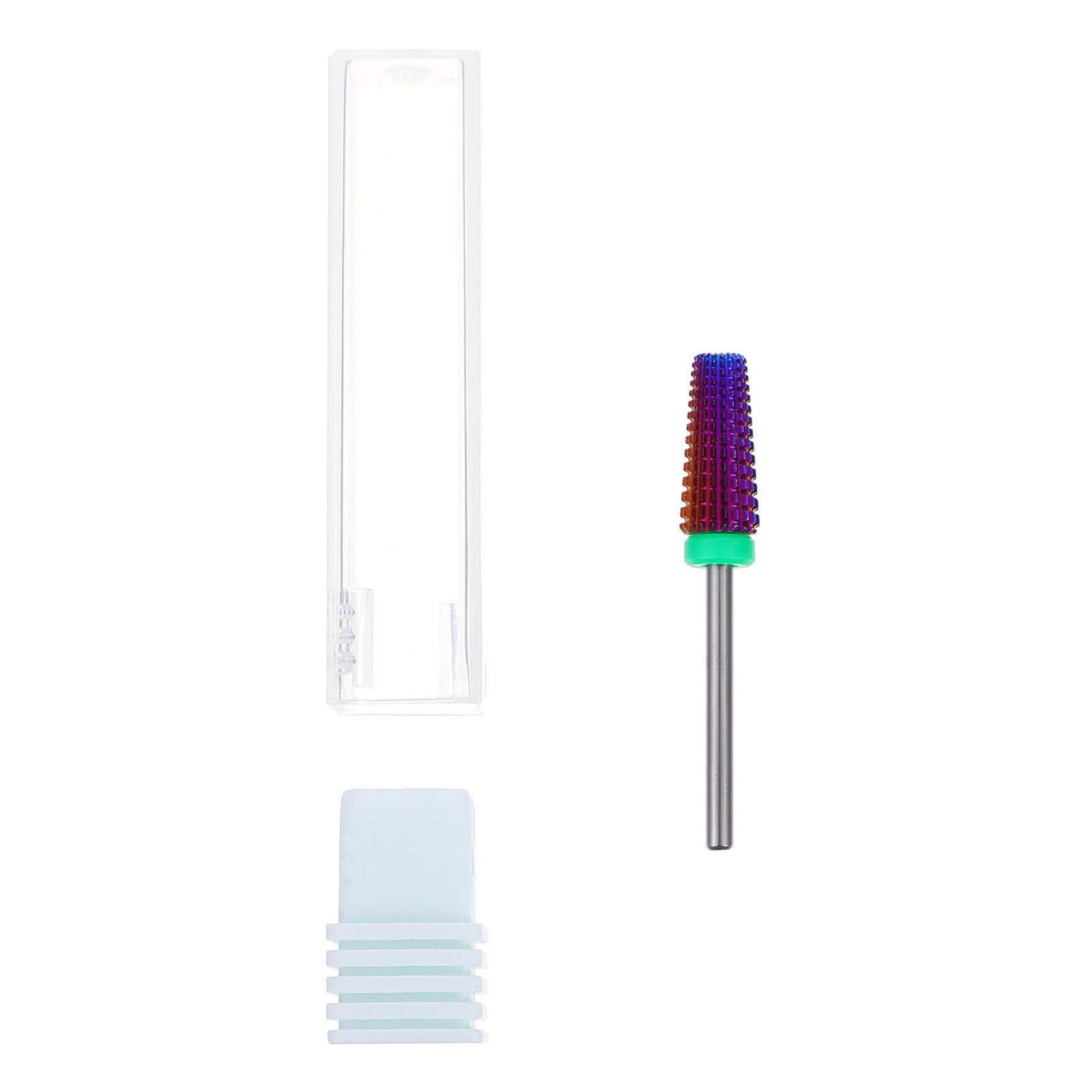 Lurrose Professional Electric Nail Drill Bits Set - 1PC Steel Nail Grinding Head for Acrylic Nails, Manicure & Pedicure Tools with Alloy Tip - Perfect for Nail Salon, Home Use & DIY Nail Art (Purple)