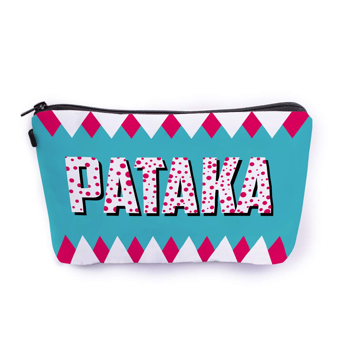 Crazyify Pataka Super Quiry Makeup Stash Pouch | Women's Canvas Cosmetic Bag with Zipper | Travel Toiletry Storage Organizer | Perfect for Makeup, Skincare & Travel Essentials | Great Gift for Women, Brides & Beauty Lovers