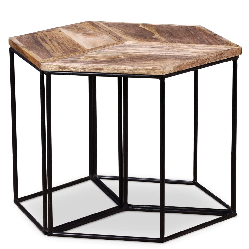 Solid Mango Wood Coffee Table 22x19x16