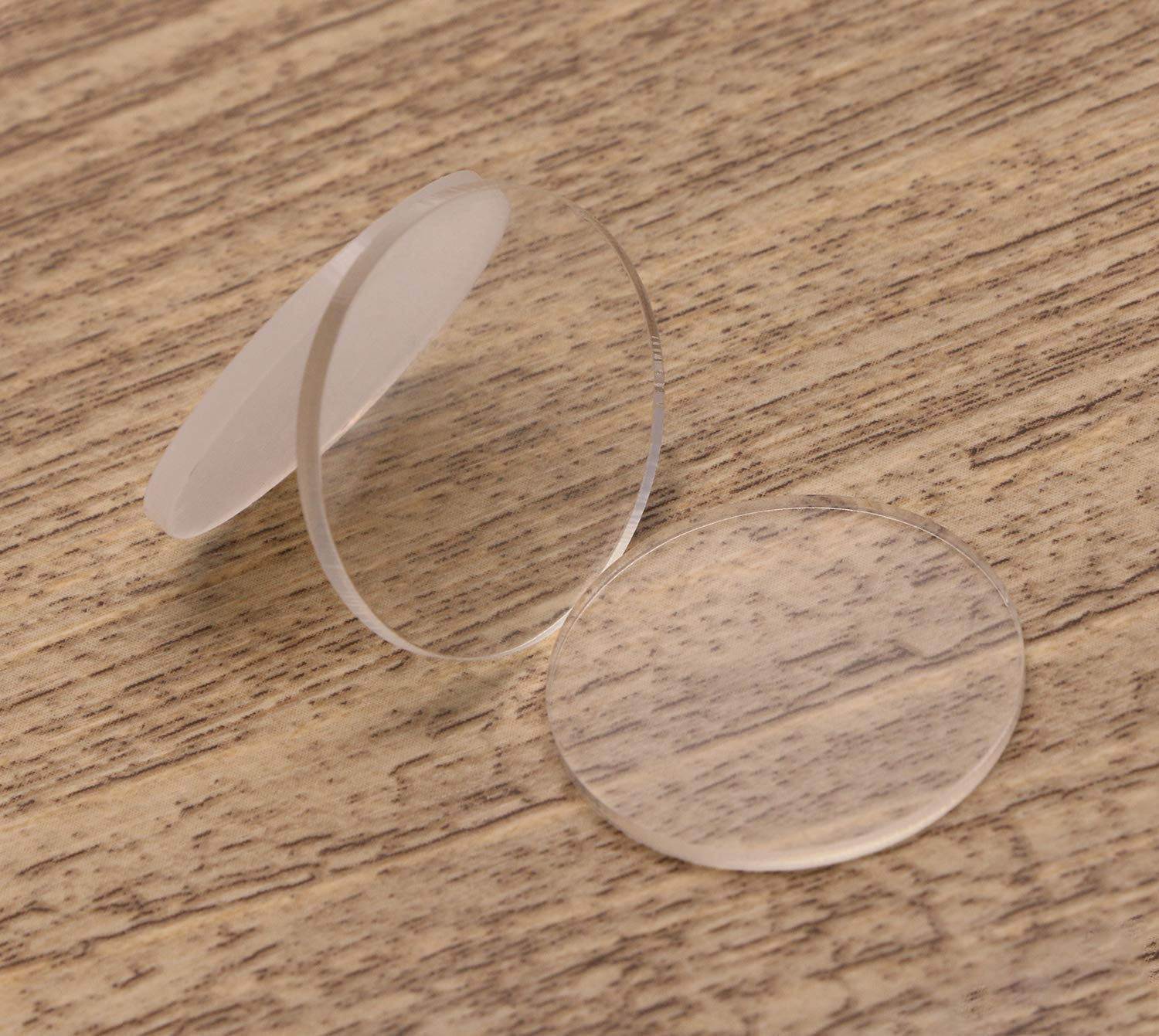 Tupalizy 1 Inch Clear Acrylic Miniature Bases - 25 Pack of 1.5mm Thick Flat Circular Discs for Tabletop Gaming, Terrain Building, Cake Decorating & DIY Crafts - Perfect Game Counters, Mini Stands & Decorative Markers