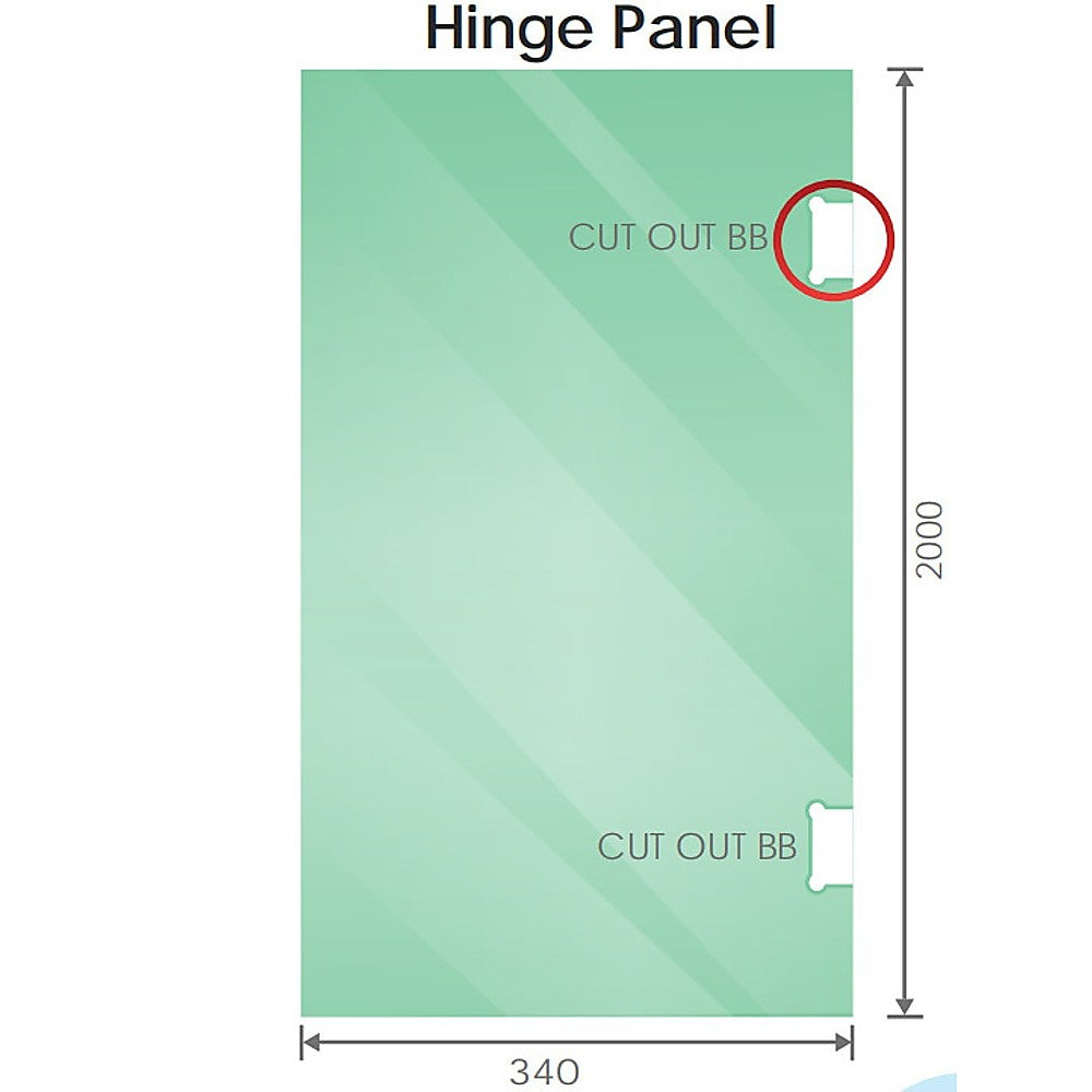 100x120cm Black Double Door Corner Shower Screen with Channels & Stainless Steel Hinges | Bathroom Upgrade for Modern Homes