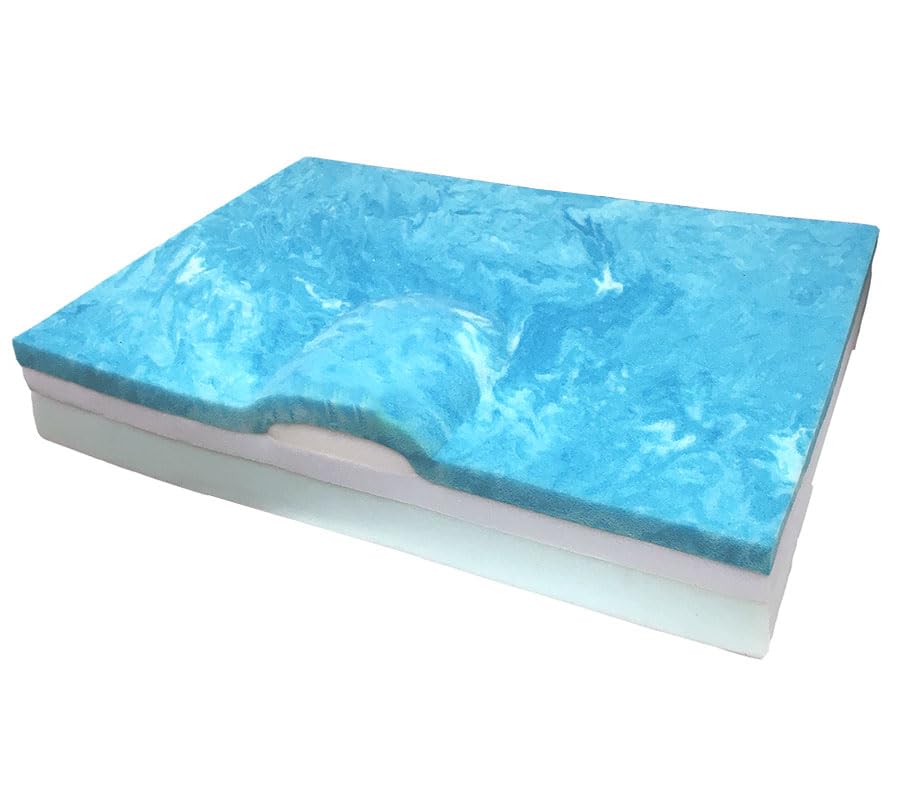 Skil-Care Tri-Foam Gel-Infused Visco Elastic Cushion 24x18 Inches - Pressure Relief Seat Cushion with Low-Shear Cover for Wheelchairs, Office Chairs & Elderly Care - 910150