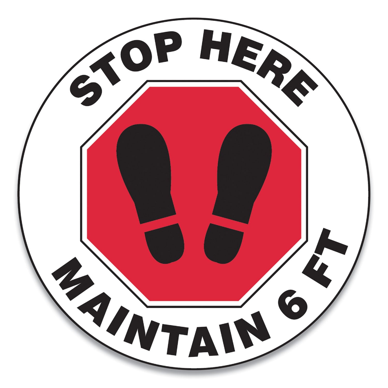 Accuform® Slip Gard Social Distance Floor Signs - 12
