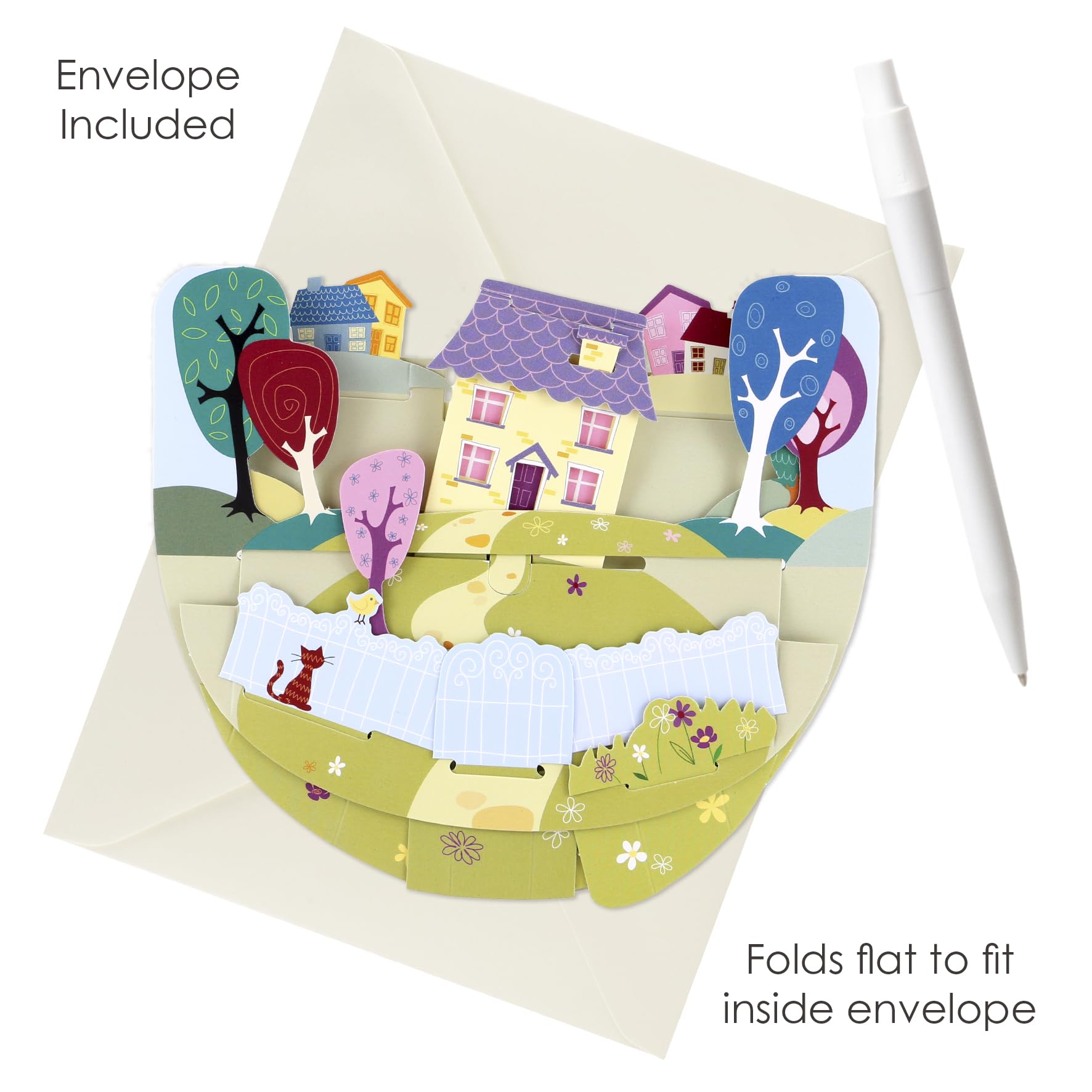 SANTORO Popnrock 3D Pop Up Greeting Card - Home Sweet Home - Housewarming Gift for New Home, Moving, Family | Good Luck & Congratulations Card | Perfect for Housewarming Parties & New Home Celebrations