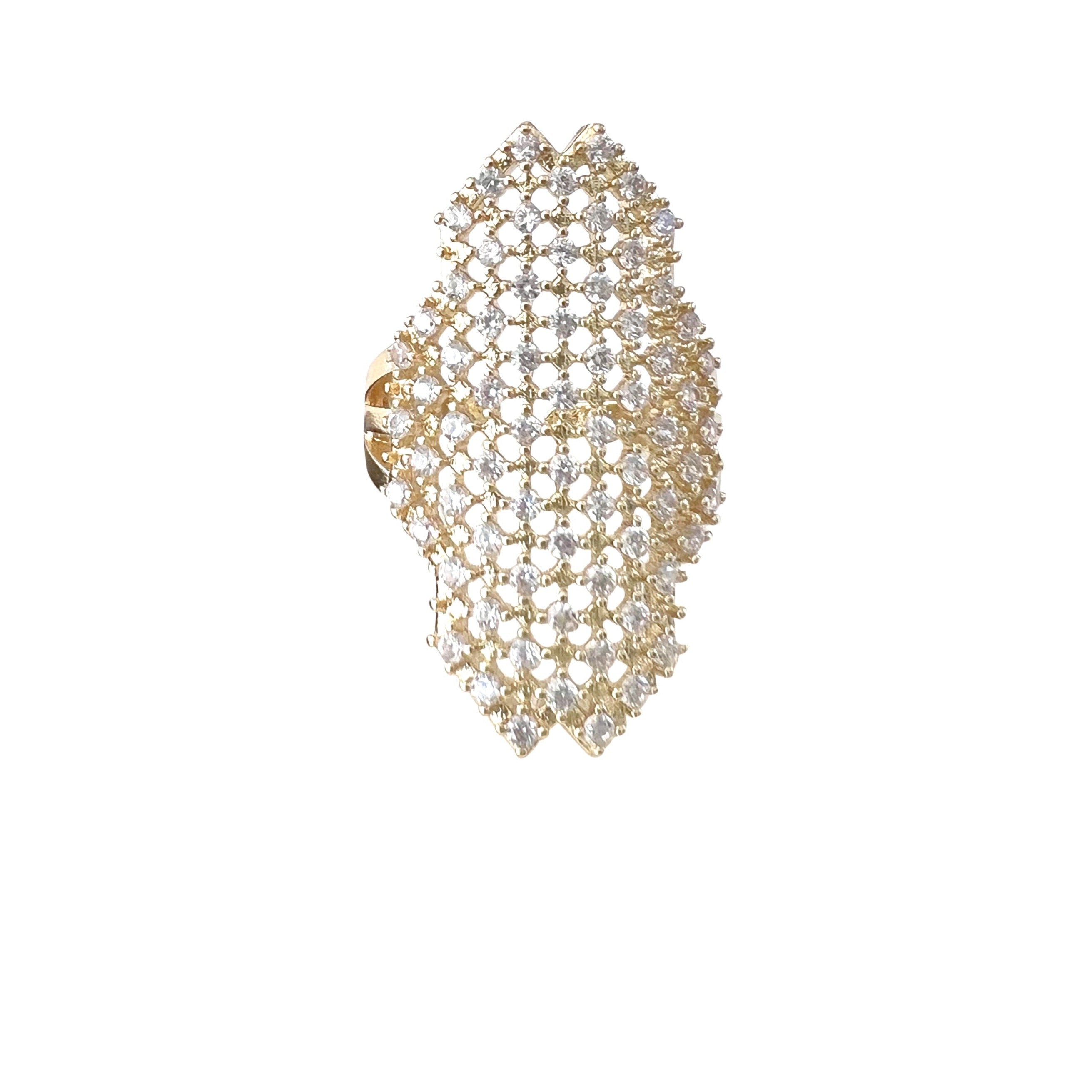 Michelle Ring for Women - Elegant Gold Plated Cubic Zirconia Wedding Band - Perfect for Engagement, Anniversary & Everyday Wear