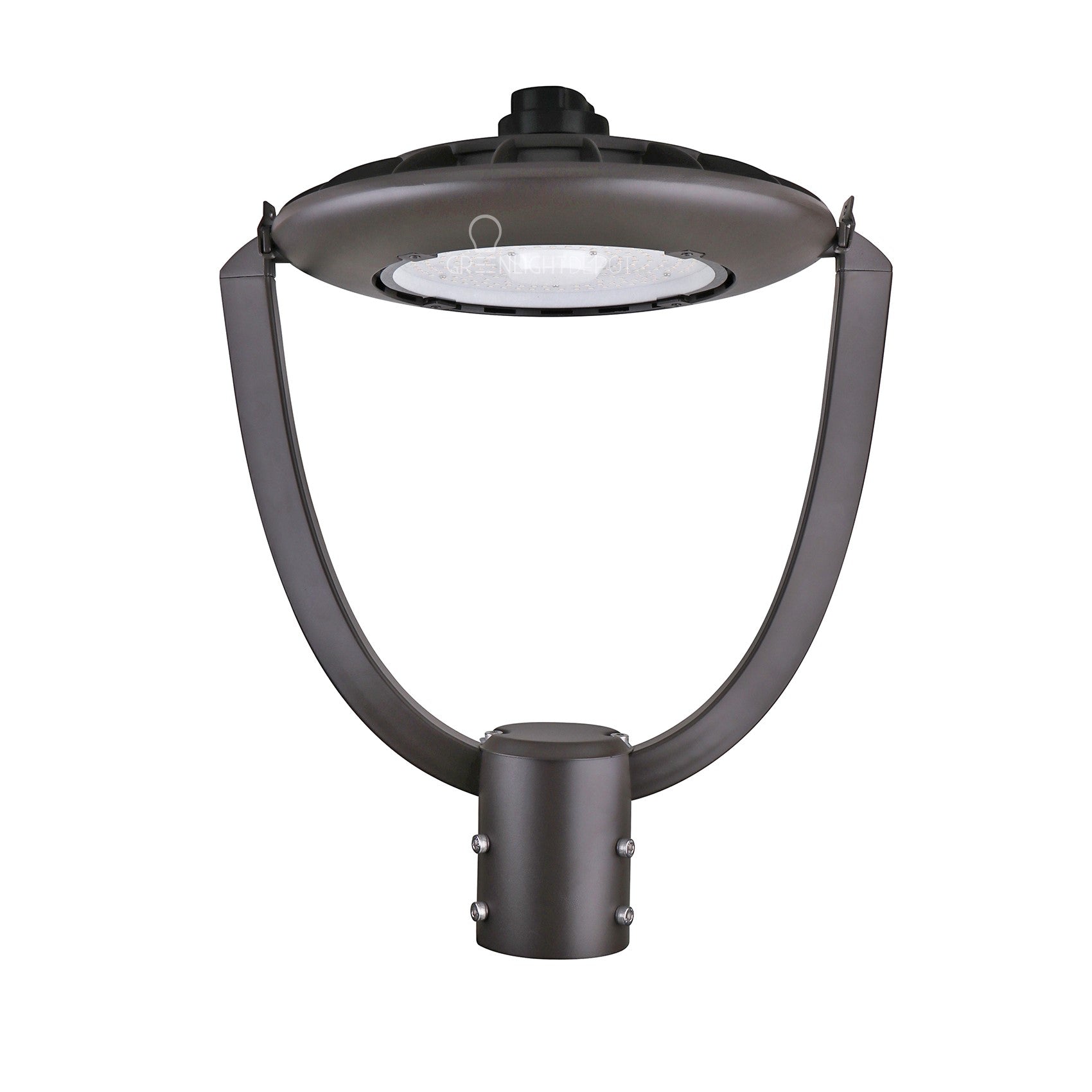 75W LED Post Top Light - Selectable Color Temperature, Black Finish with Shorting Cap - Perfect for Outdoor Pathways, Gardens, and Driveway Lighting
